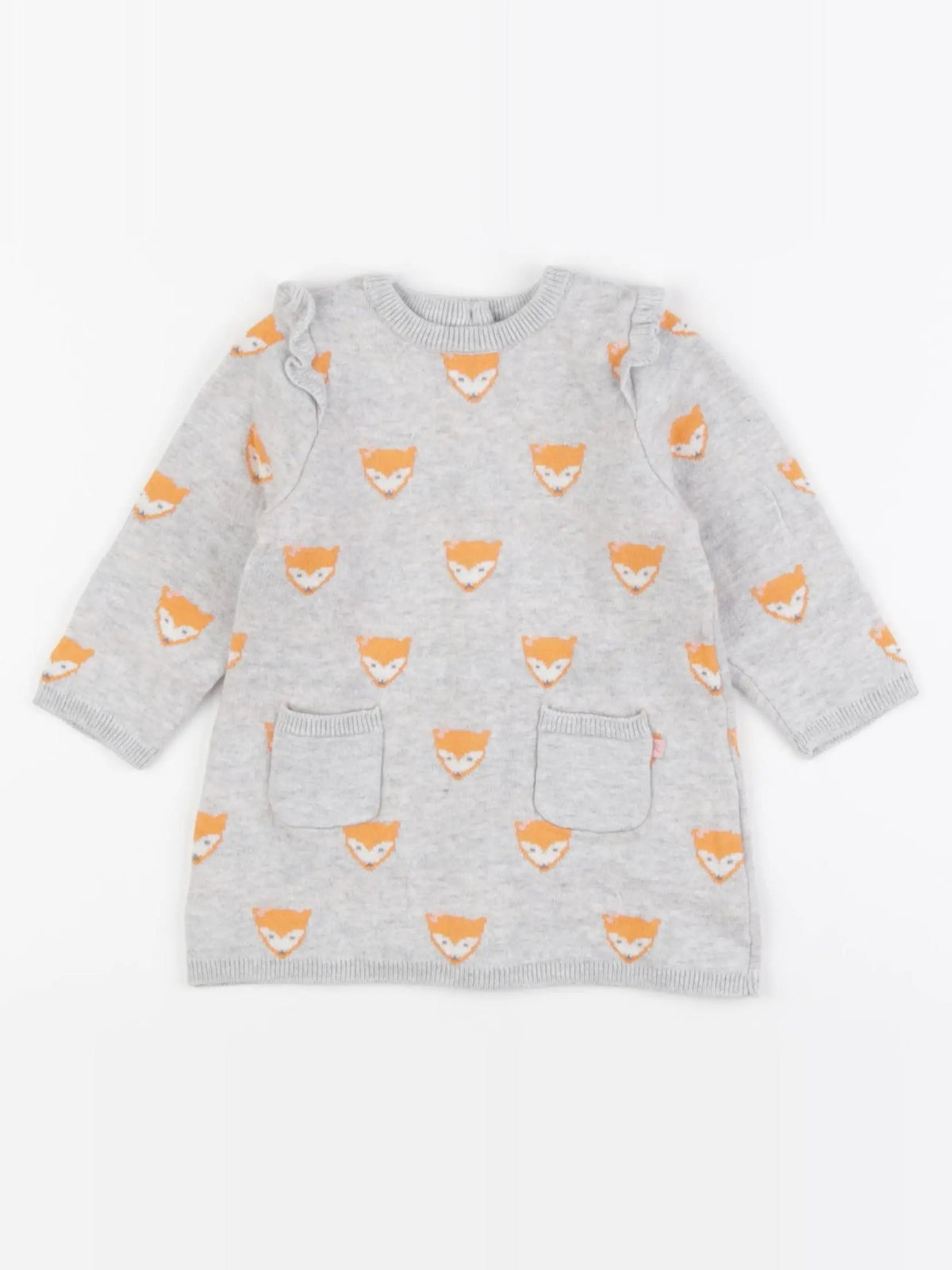 Cadet Rousselle - robe gris, orange - 6 mois