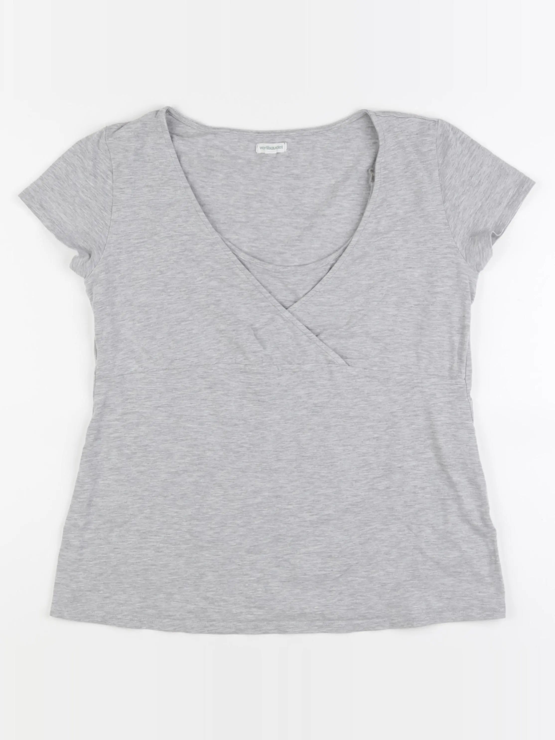 Vertbaudet - tee-shirt grossesse gris - 38 à 40