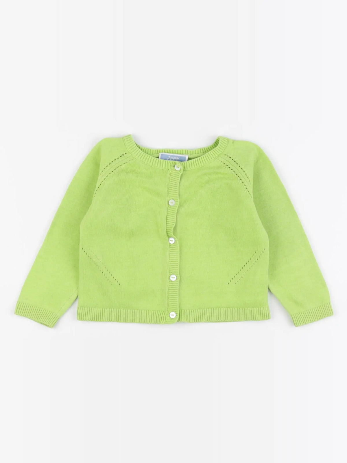 Jacadi - gilet vert fluo - 12 mois