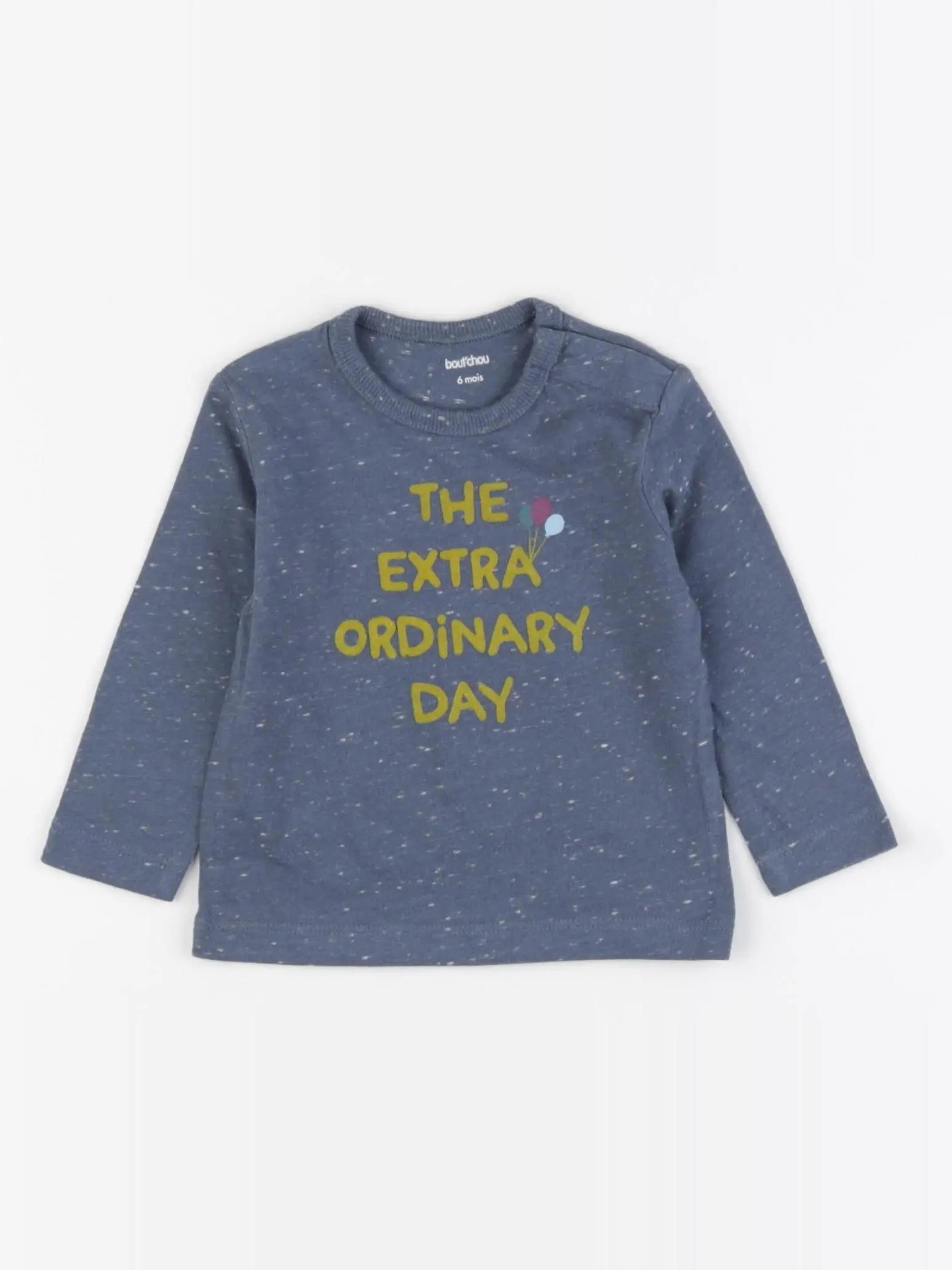 Boutchou - tee-shirt bleu - 6 mois