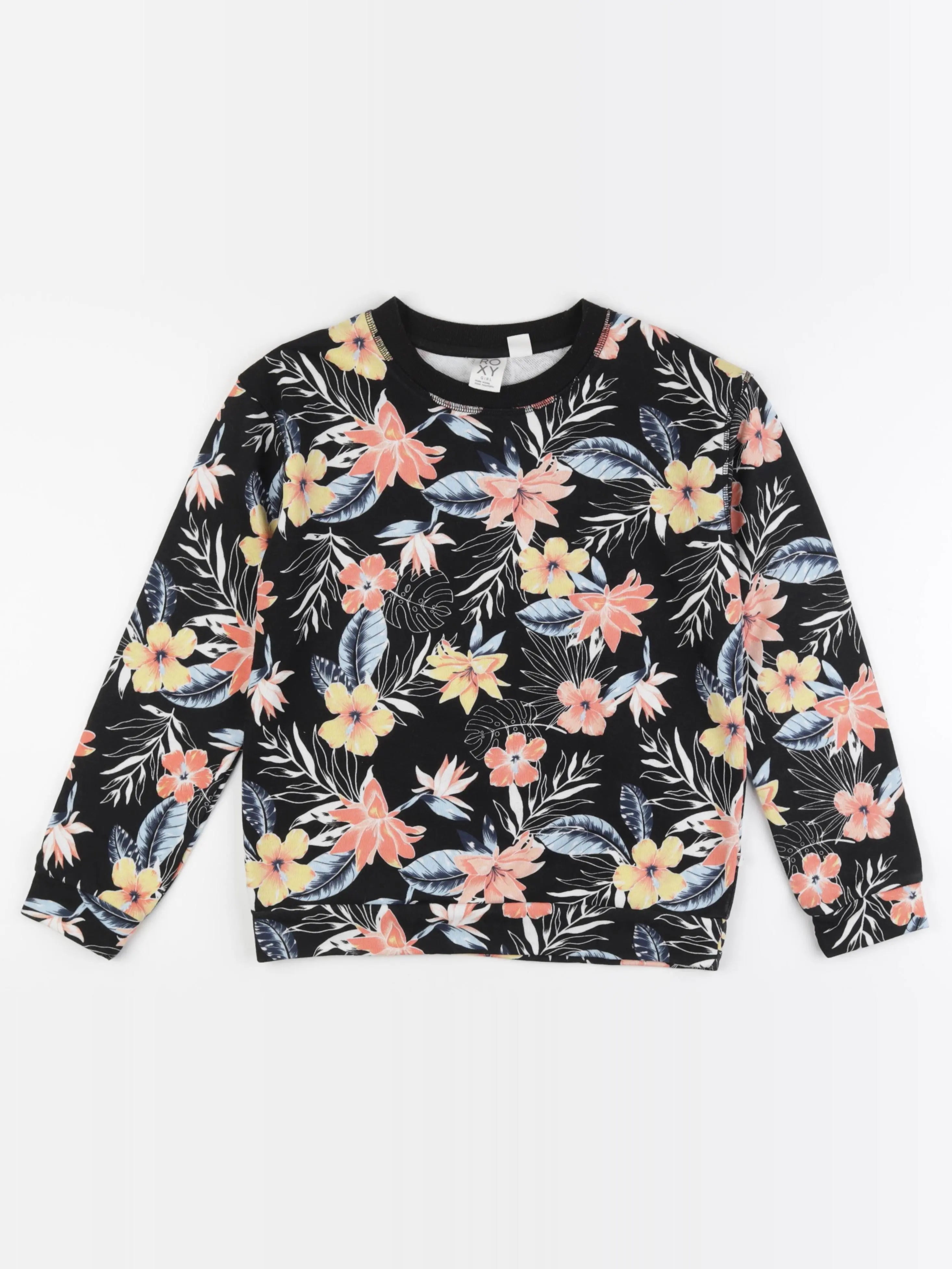 Roxy - sweat noir, orange - 12 ans