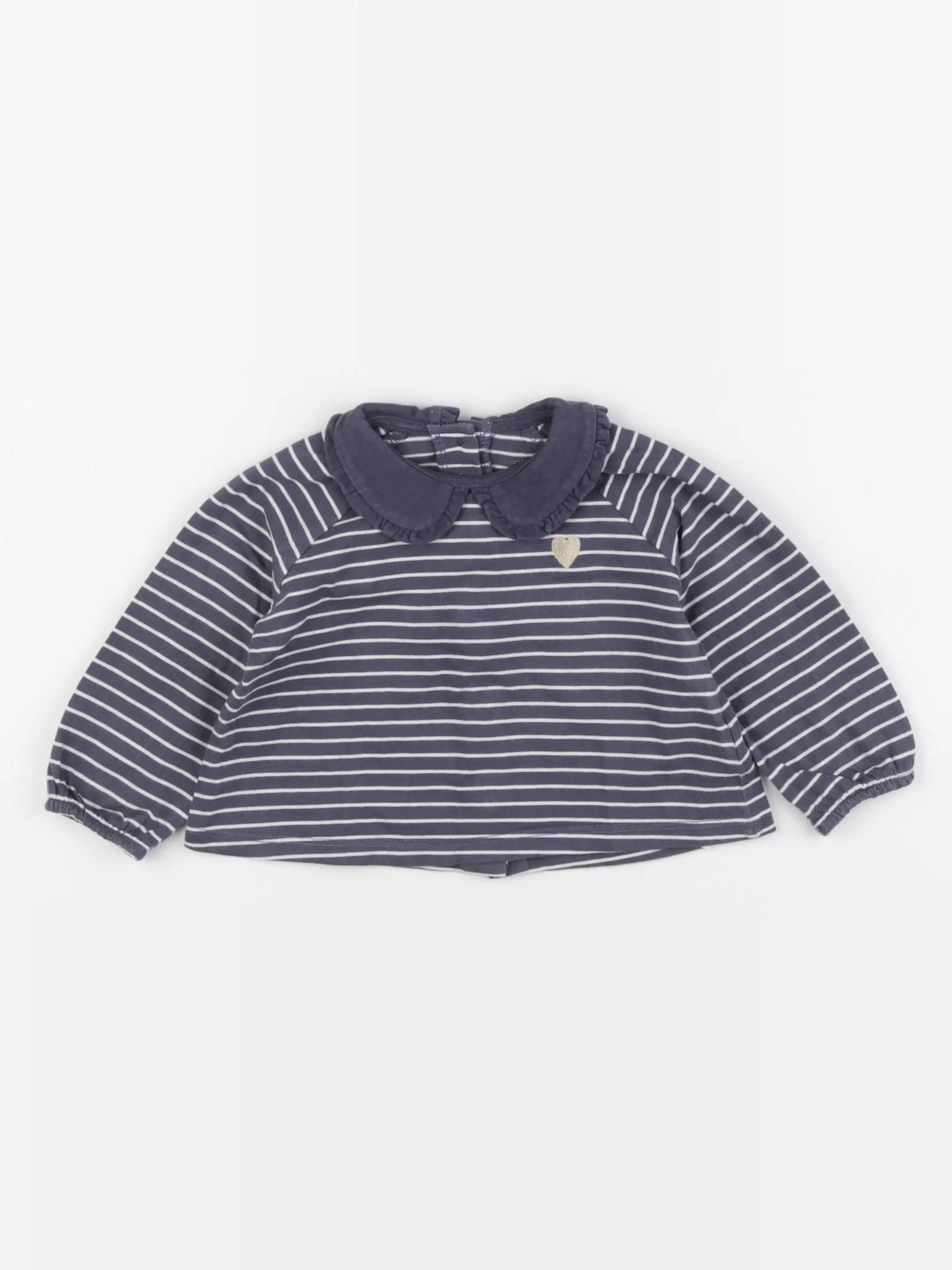 Vertbaudet - tee-shirt bleu - 9 mois