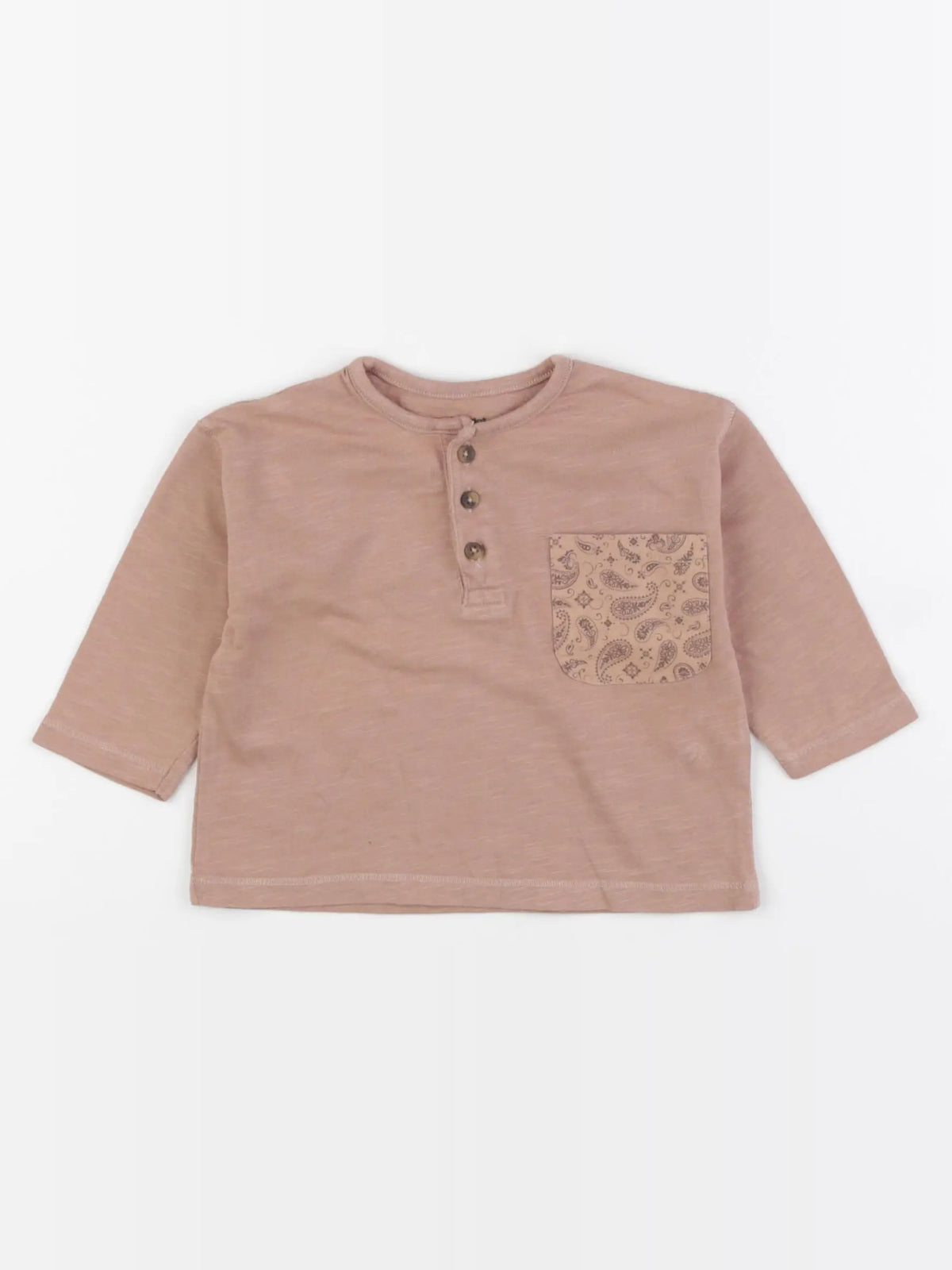 Vertbaudet - tee-shirt marron - 6 mois