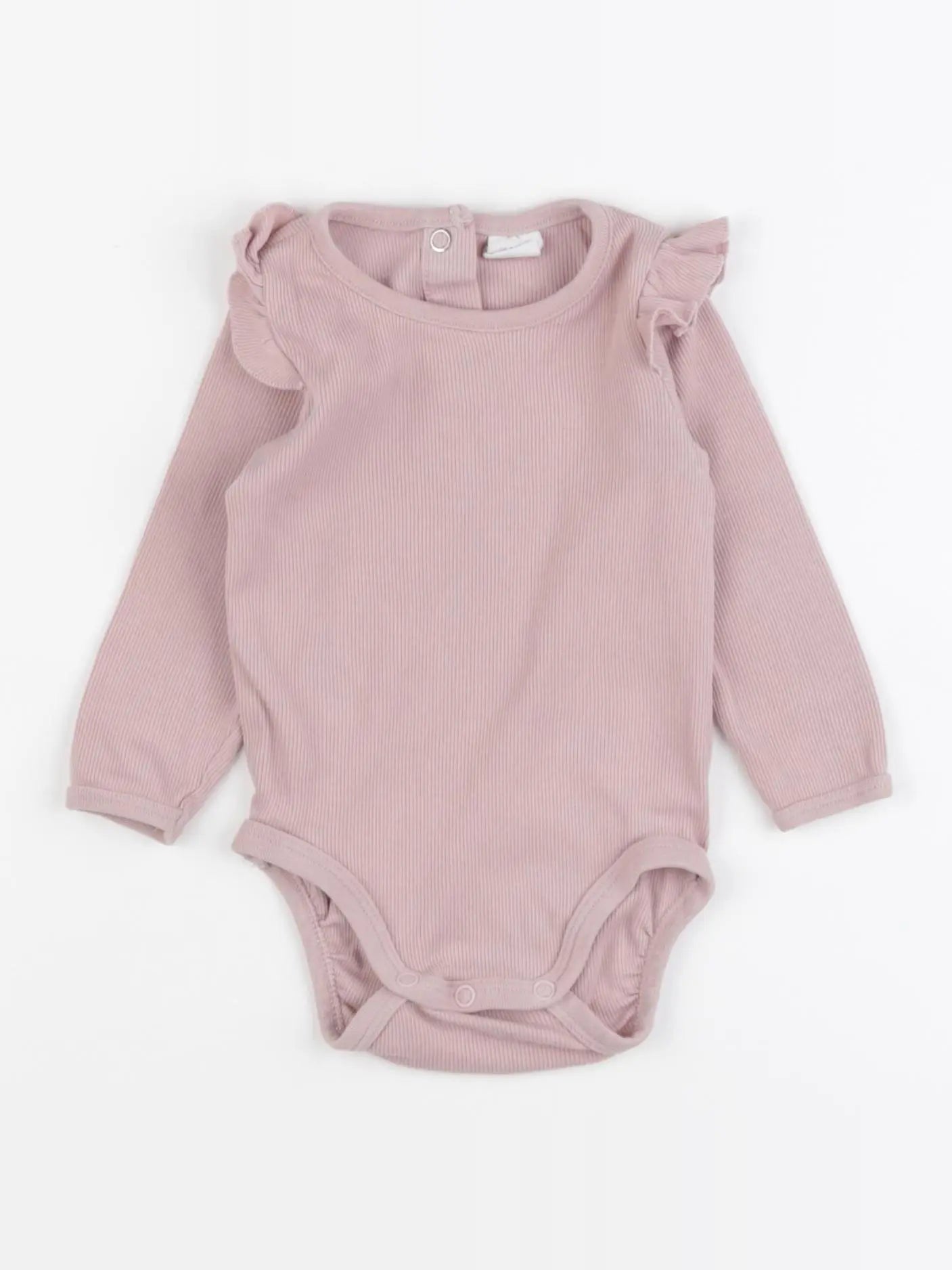 H&M - body à col rose - 3/6 mois