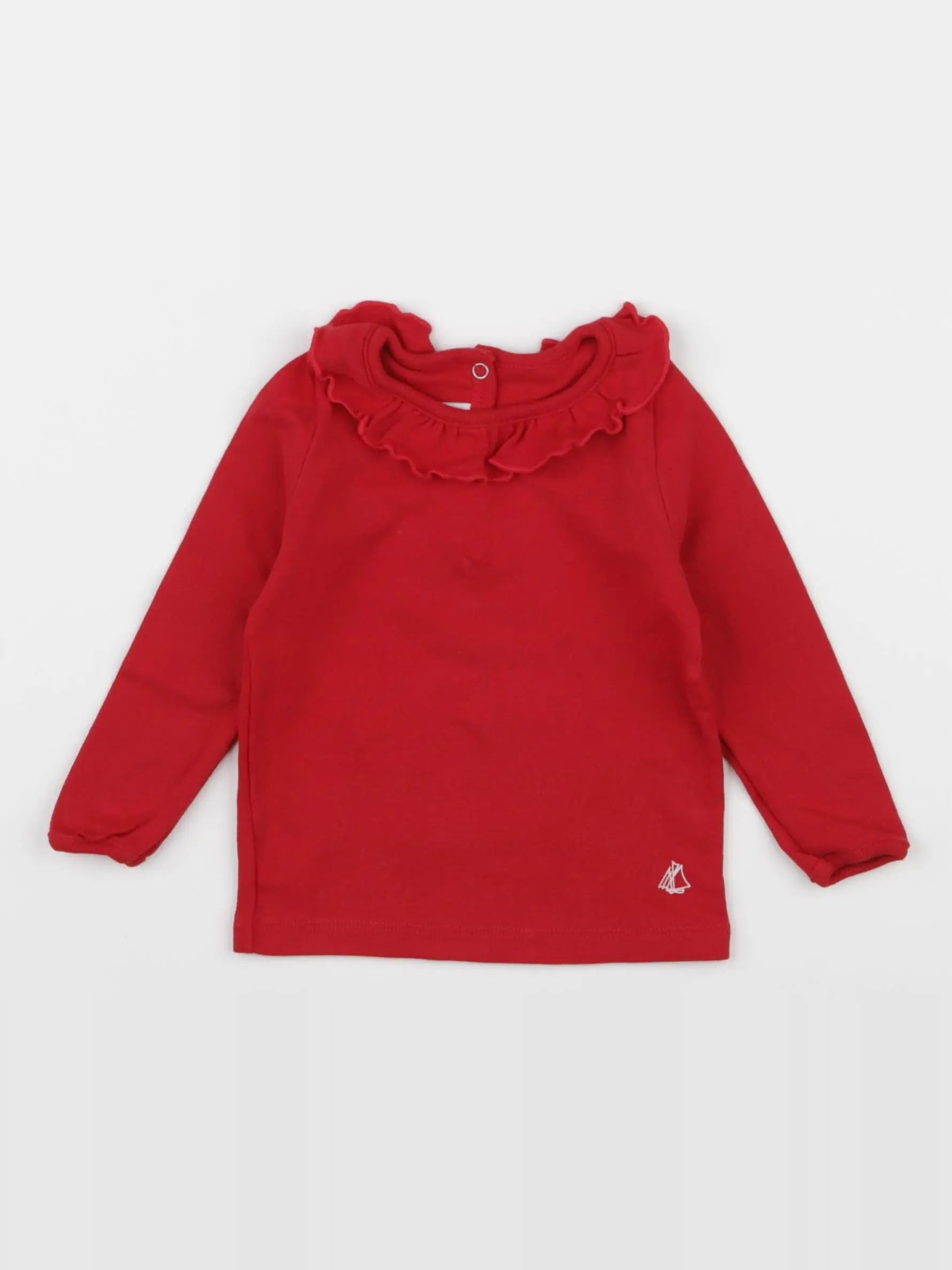 Petit Bateau - tee-shirt rouge - 12 mois