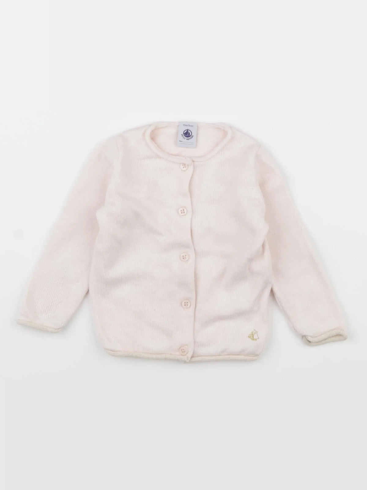 Petit Bateau - gilet rose - 12 mois