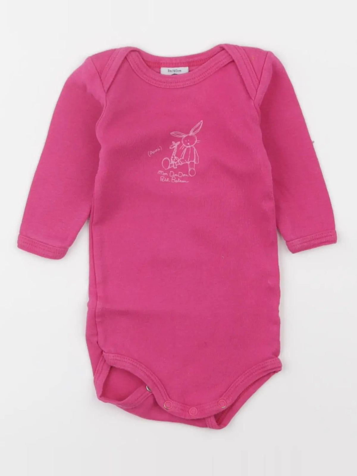 Petit Bateau - body rose - 3 mois