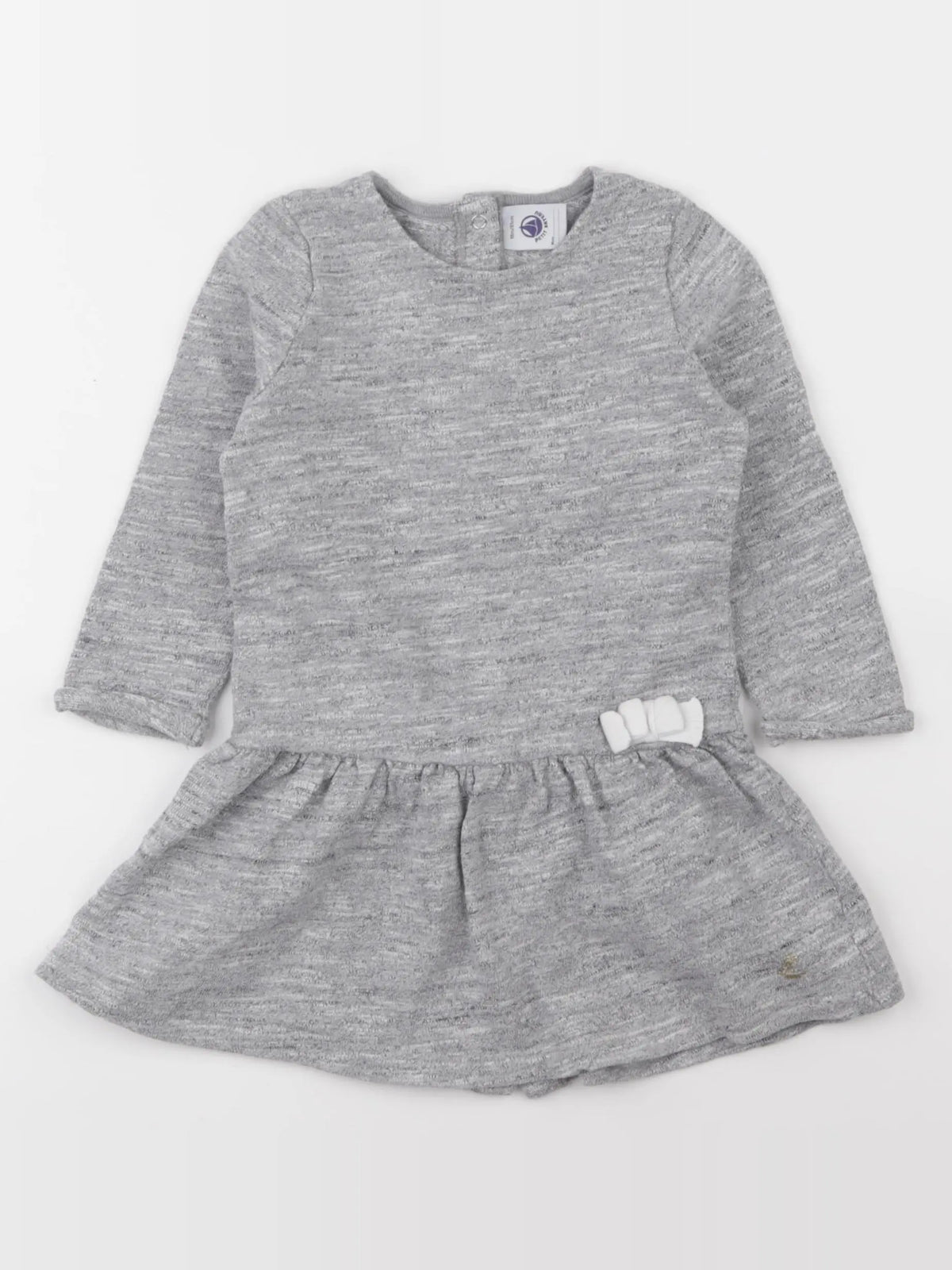 Petit Bateau - robe gris - 18 mois