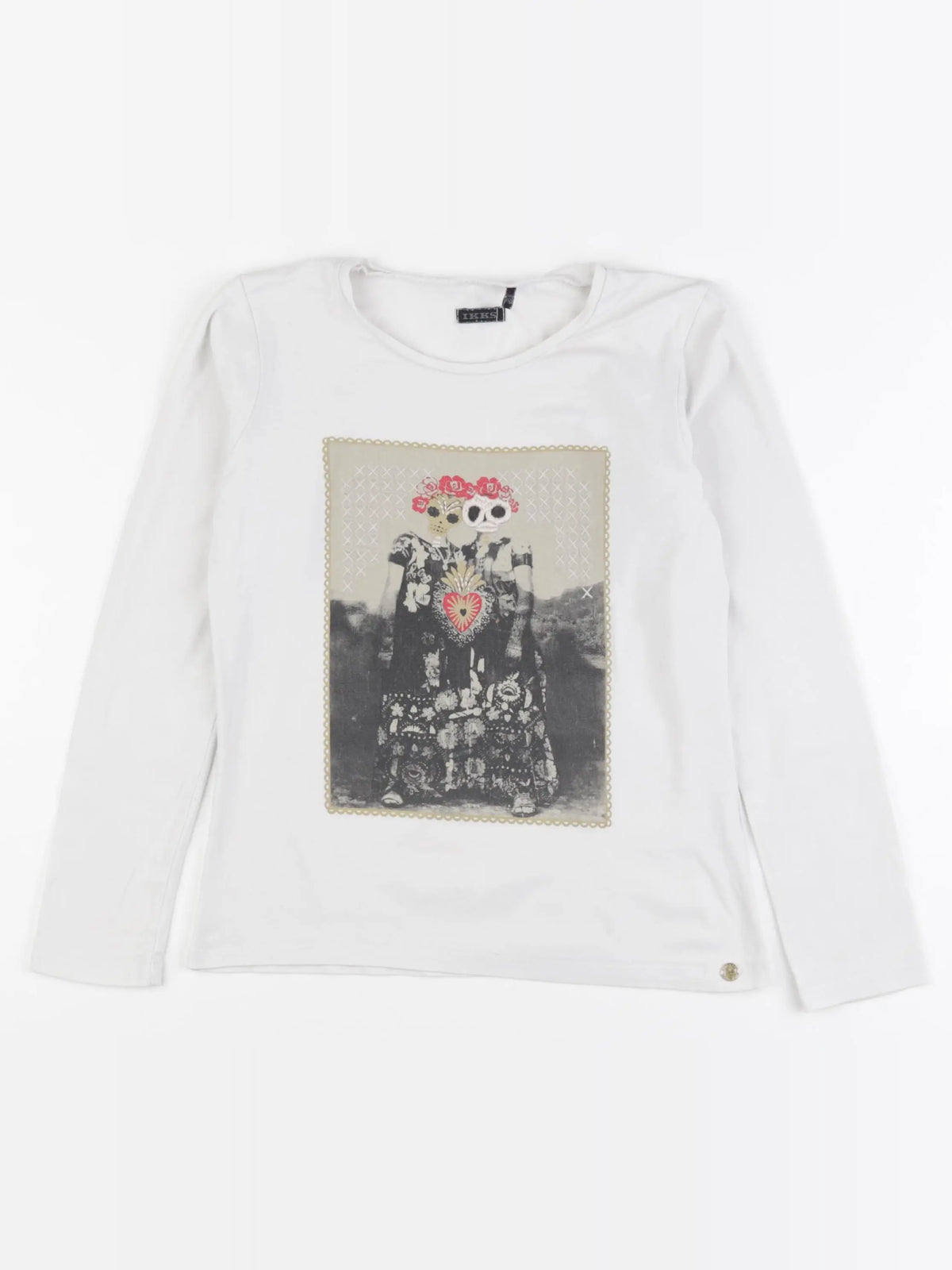 IKKS - tee-shirt blanc - 10 ans
