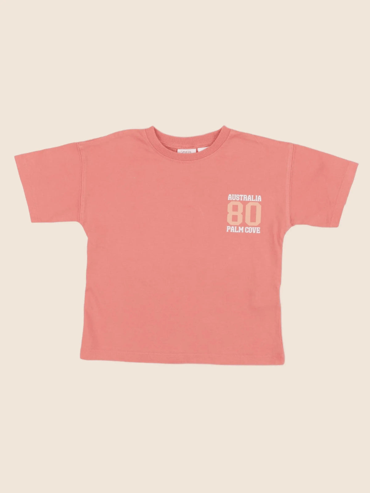 Zara - tee-shirt imprimé au dos orange - 1 an