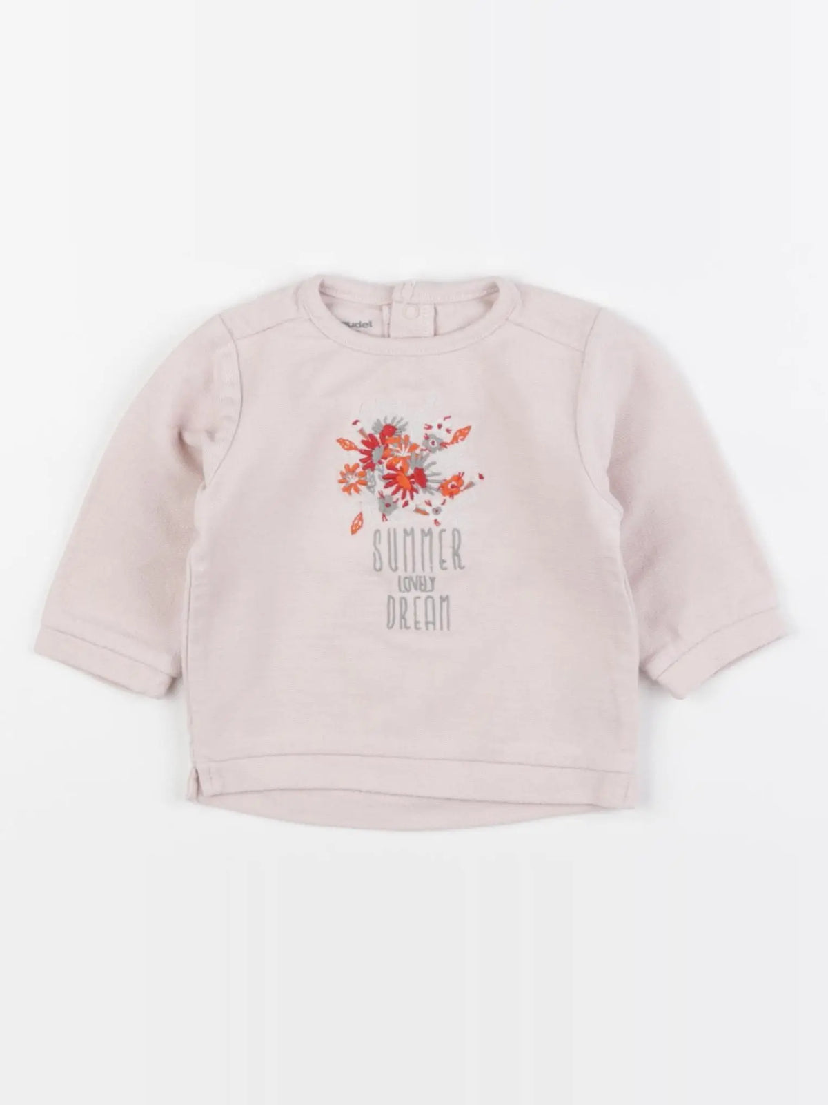 Vertbaudet - sweat rose - 3 mois