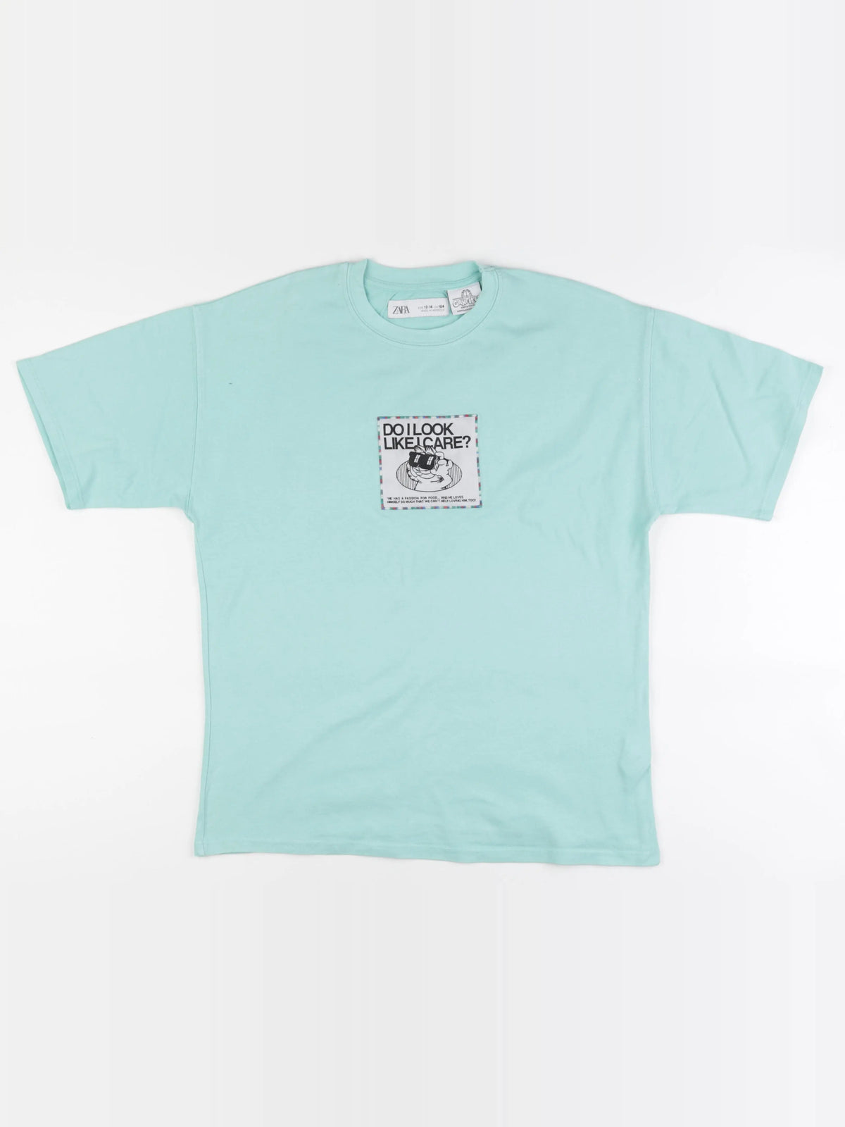 Zara - tee-shirt imprimé au dos bleu, vert - 13/14 ans