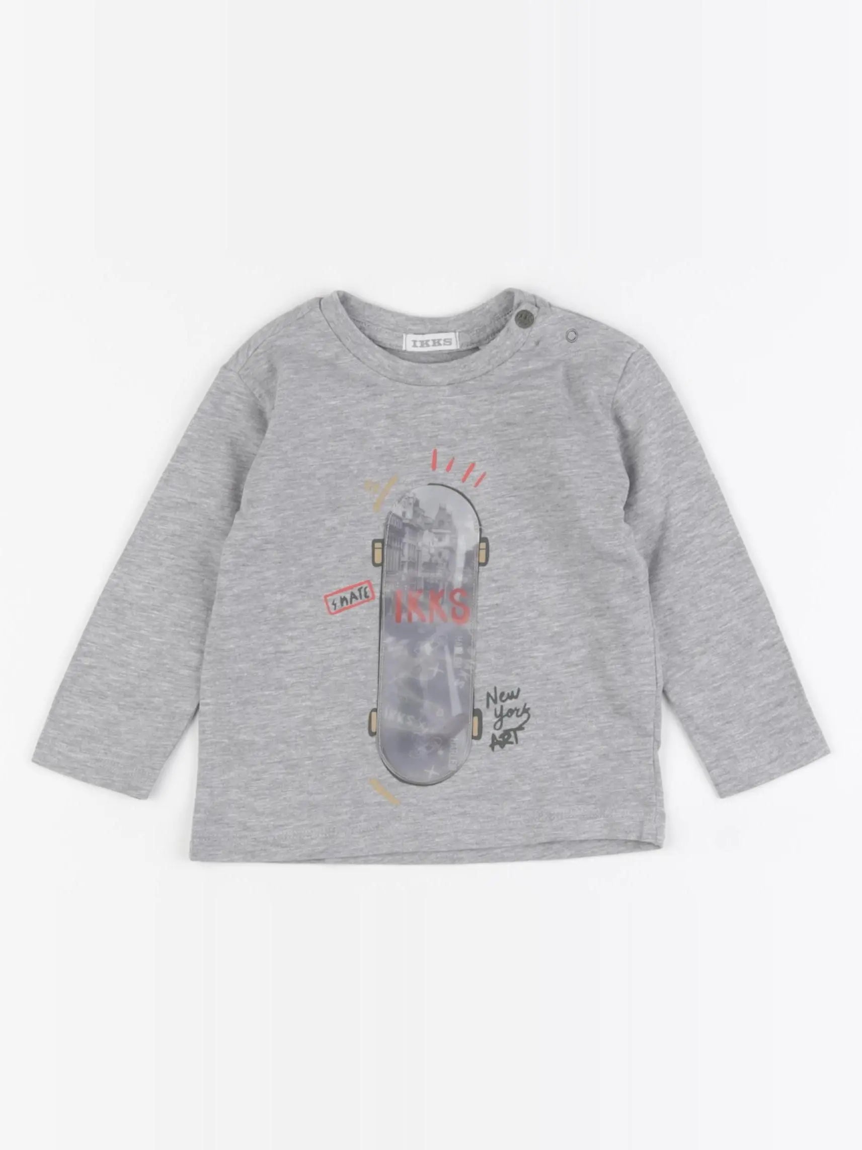 IKKS - tee-shirt gris - 6 mois