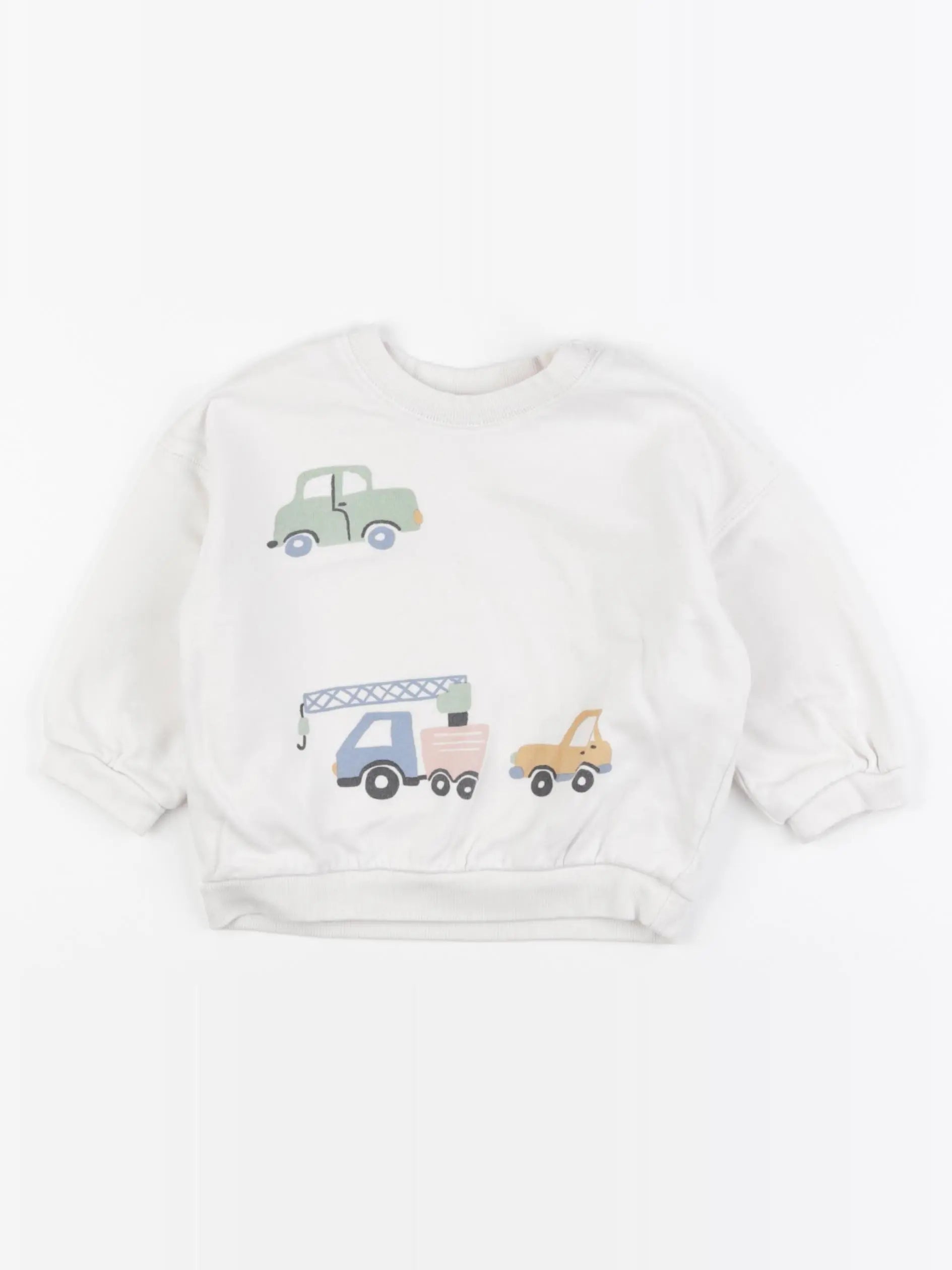 H&M - sweat beige - 9/12 mois