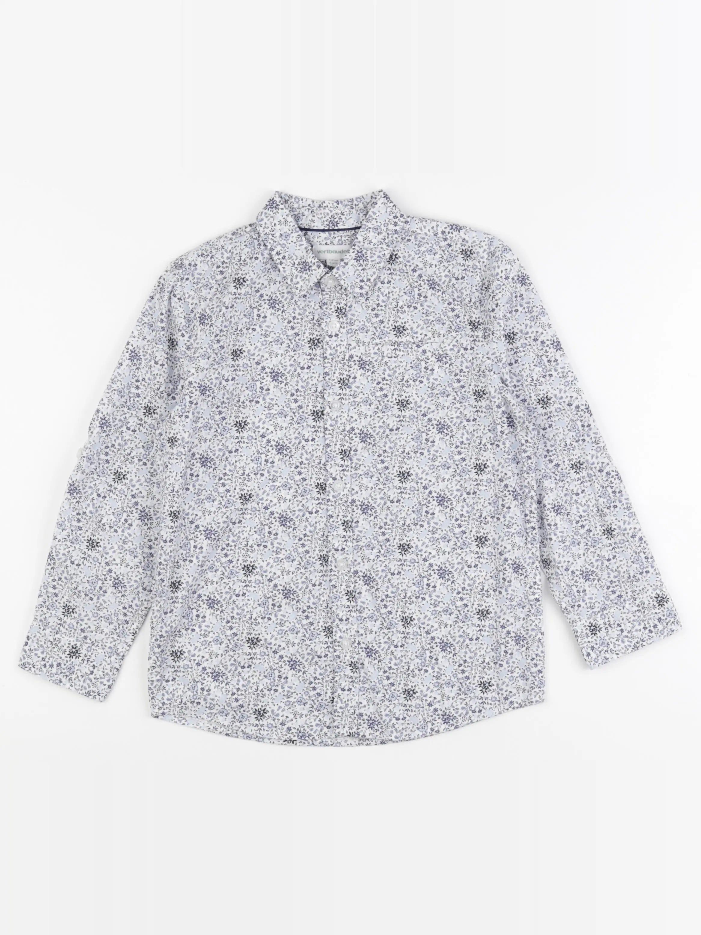 Vertbaudet - chemise blanc, bleu - 6 ans