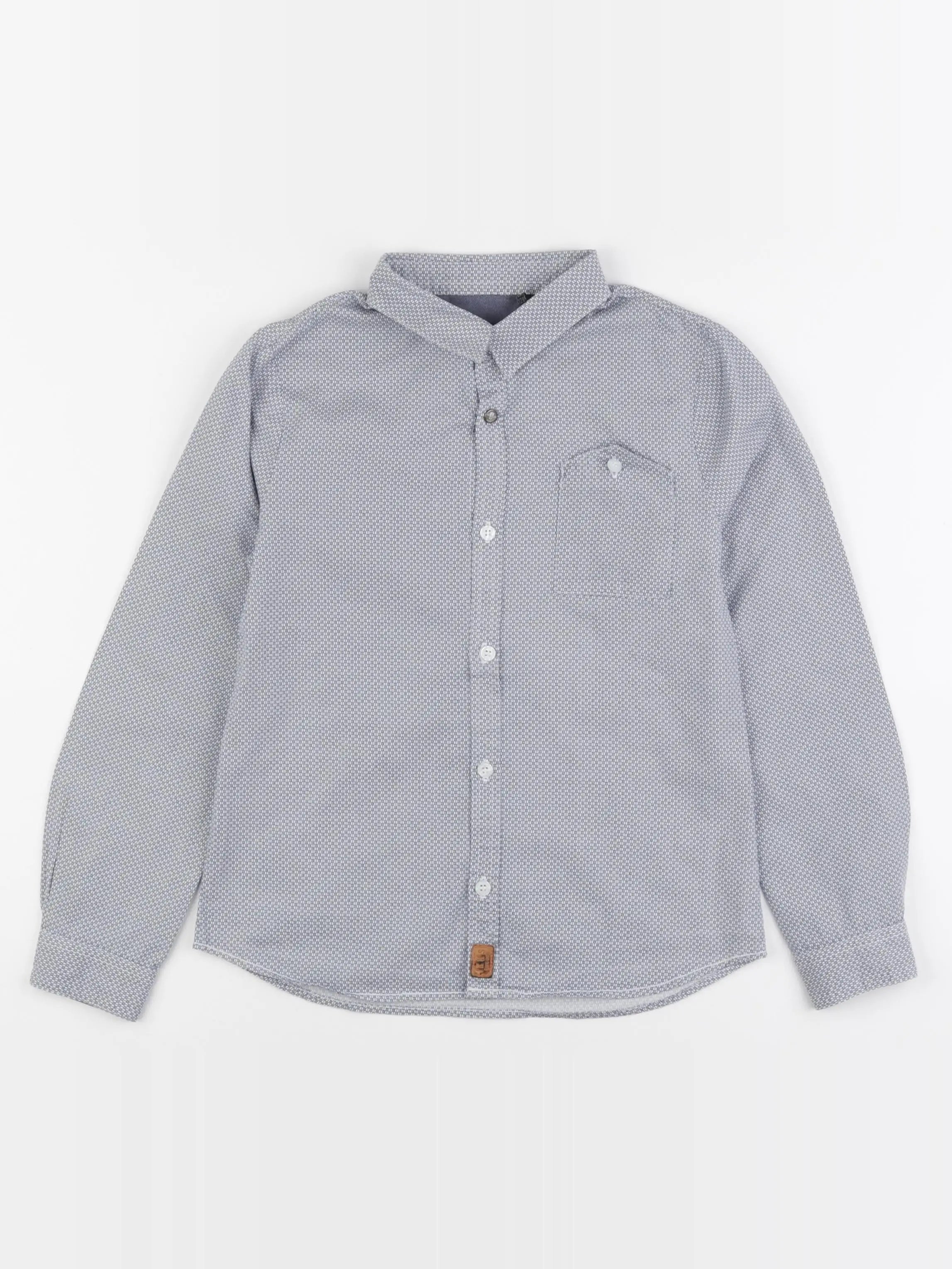 IKKS - chemise bleu, blanc - 8 ans