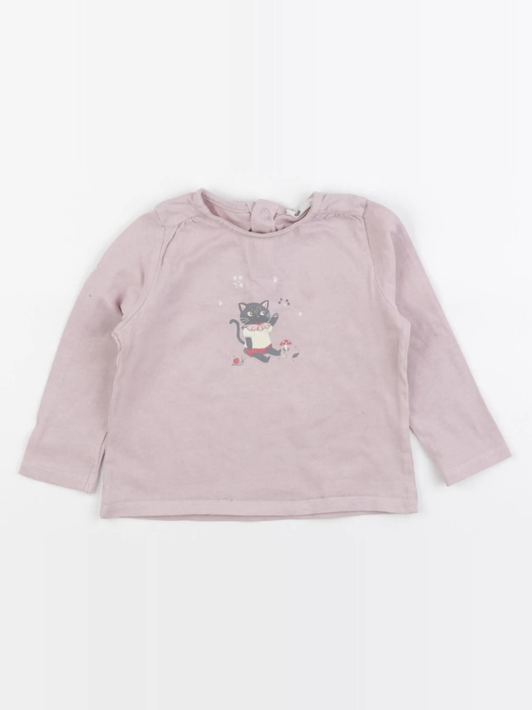 Little Cigogne - tee-shirt violet - 12 mois