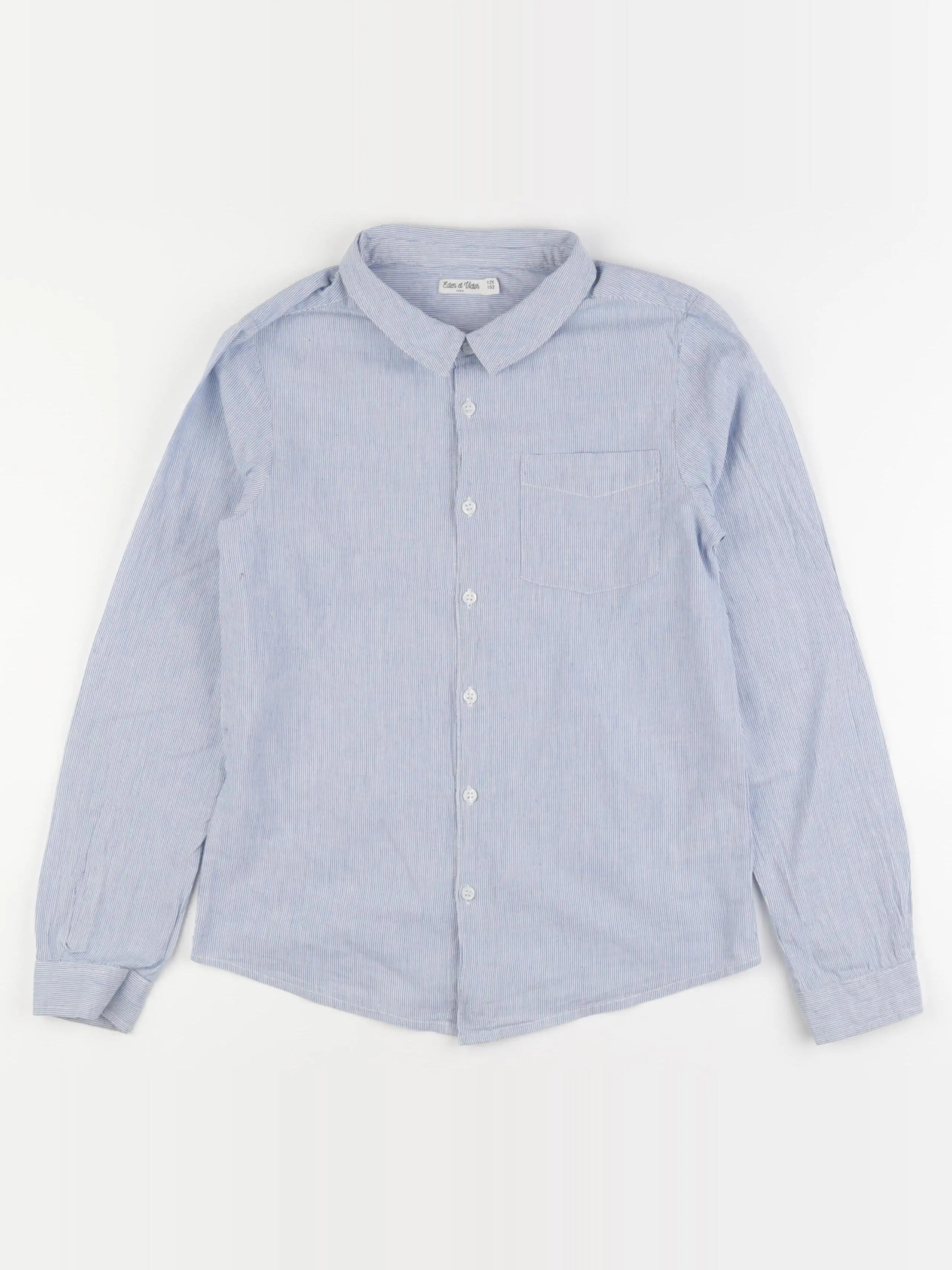 Eden & Victor - chemise blanc, bleu - 12 ans
