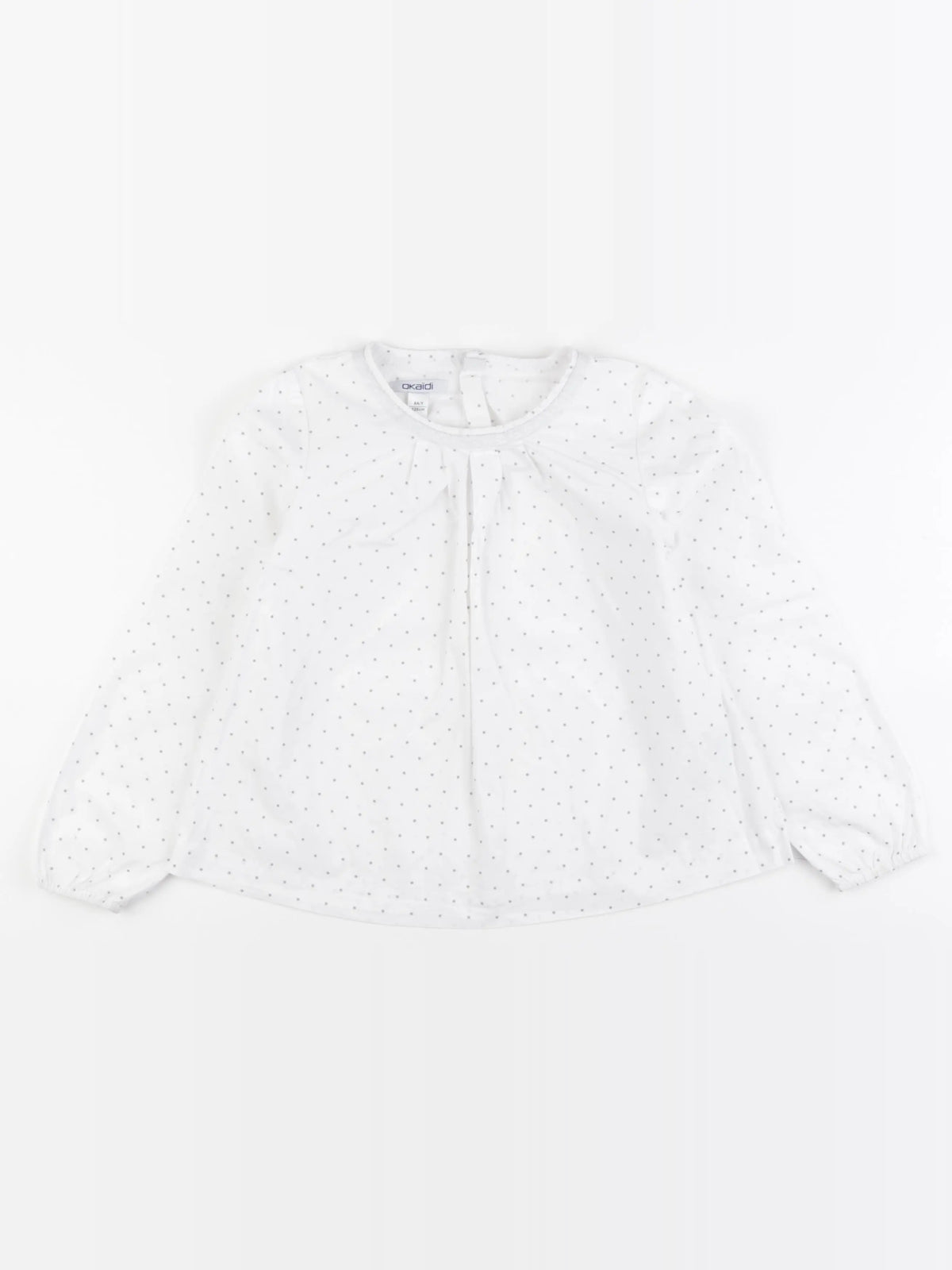 Okaidi - blouse blanc, argent - 8 ans