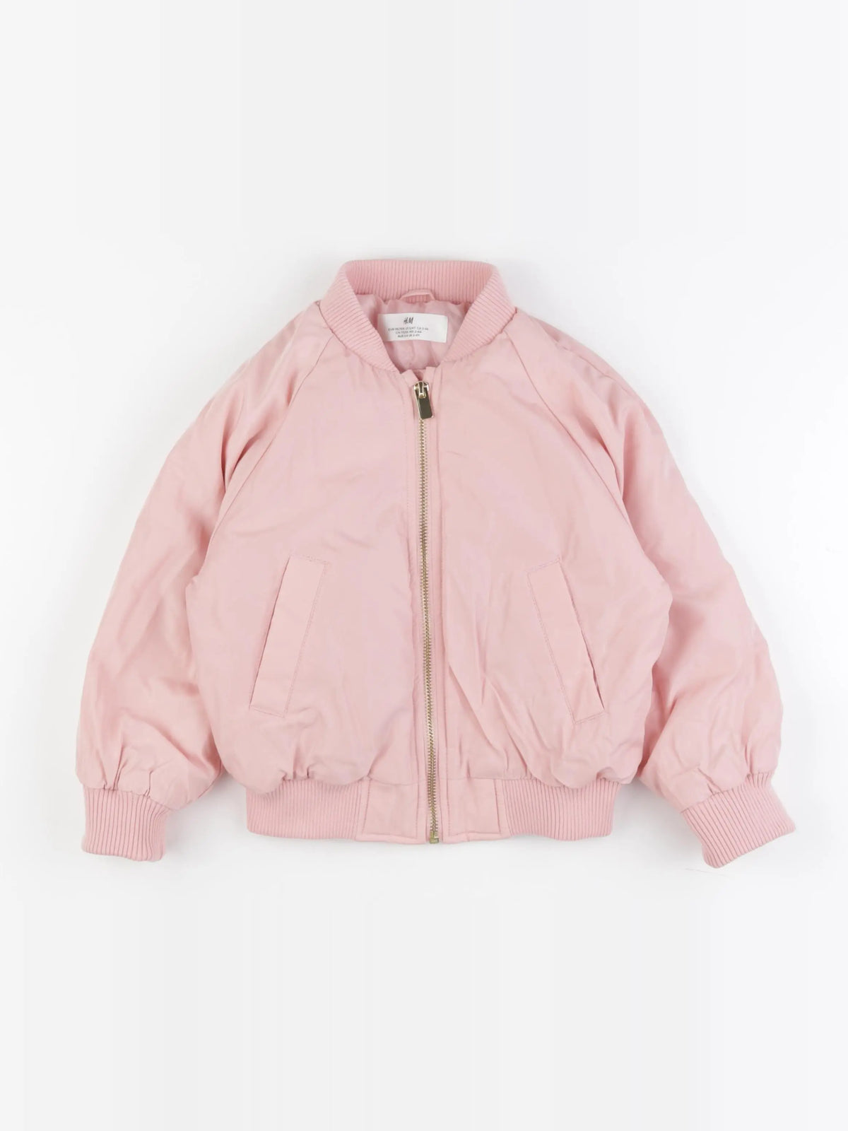 H&M - veste doublé rose - 2/4 ans