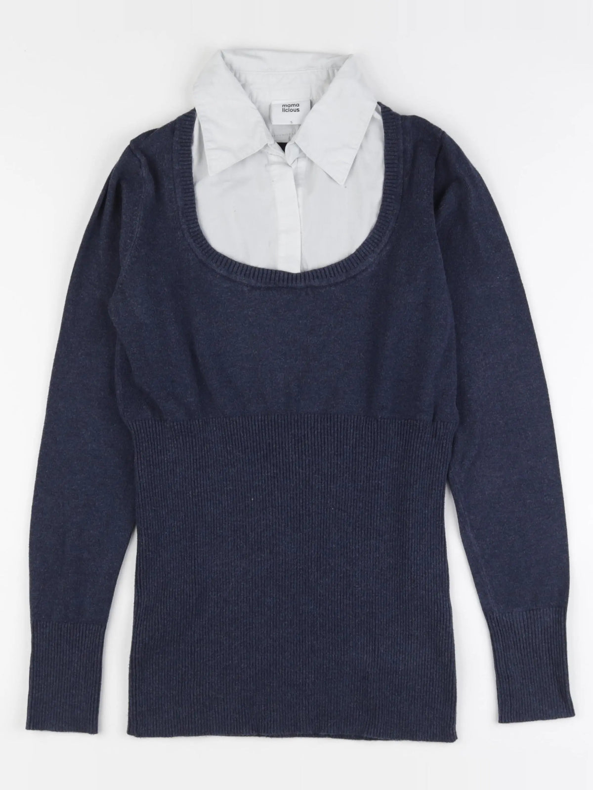 Mamalicious - pull grossesse bleu - 36