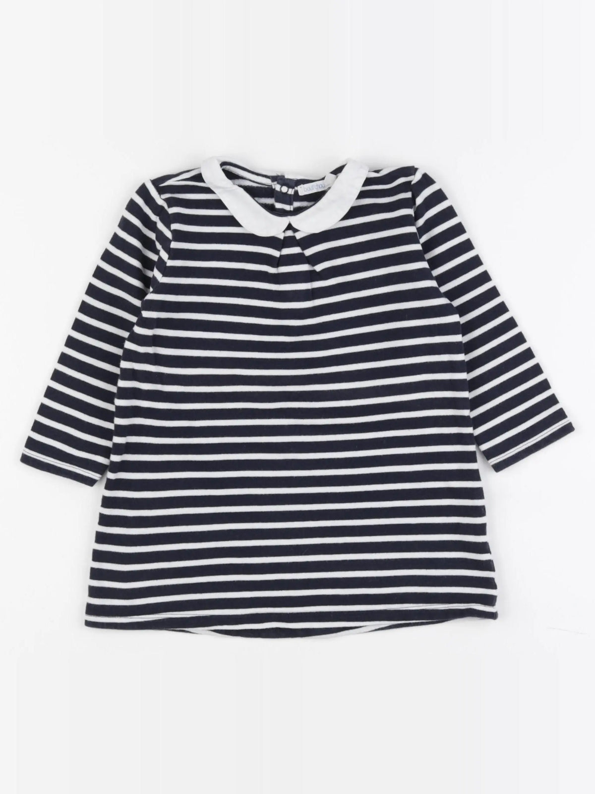 Boutchou - robe blanc, bleu - 24 mois