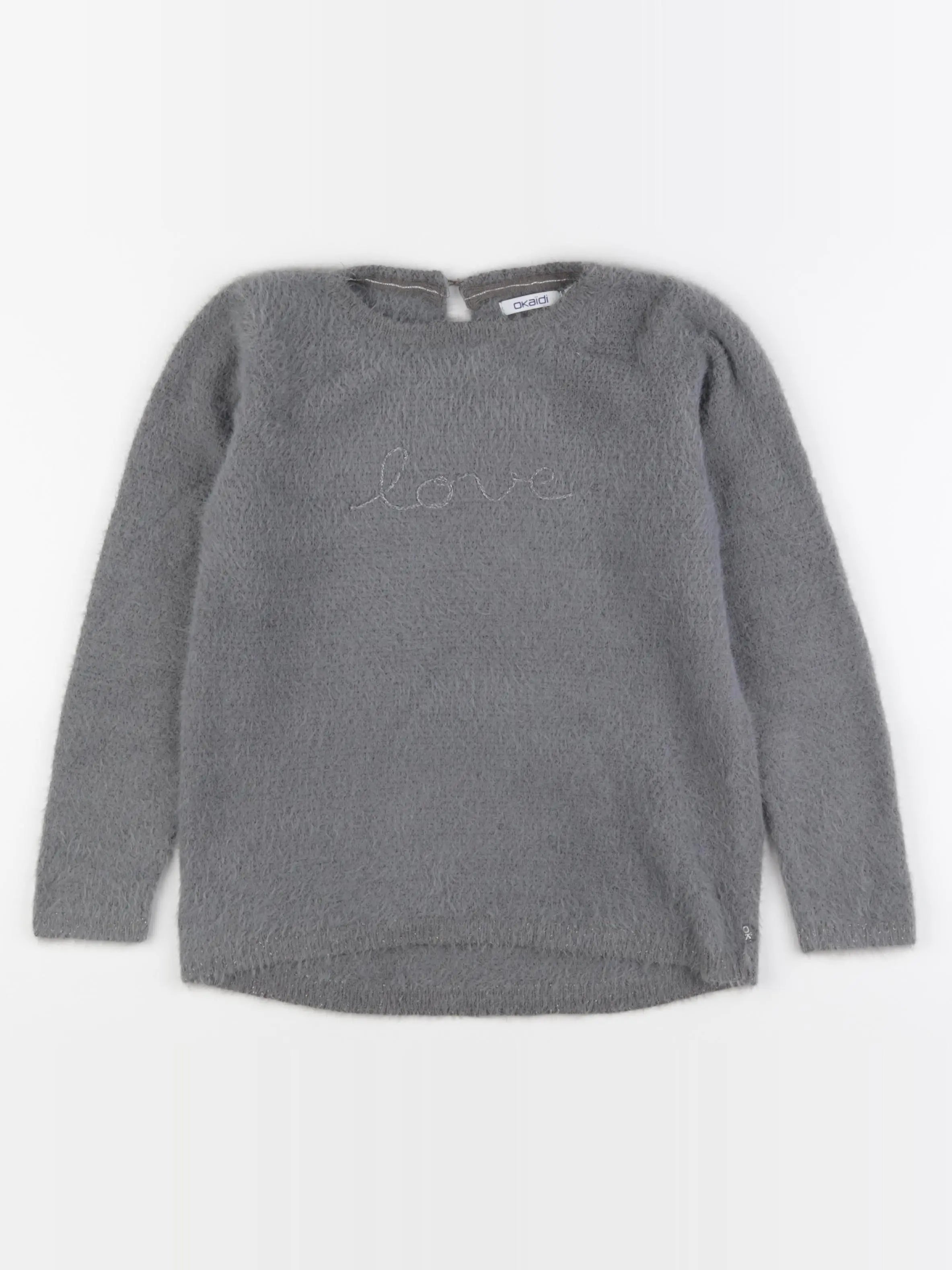 Vertbaudet - pull gris - 10 ans
