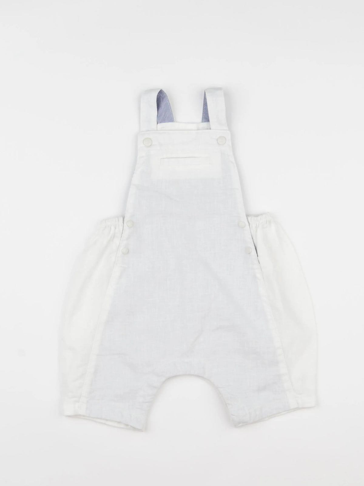 Petit Bateau - salopette blanc - 12 mois
