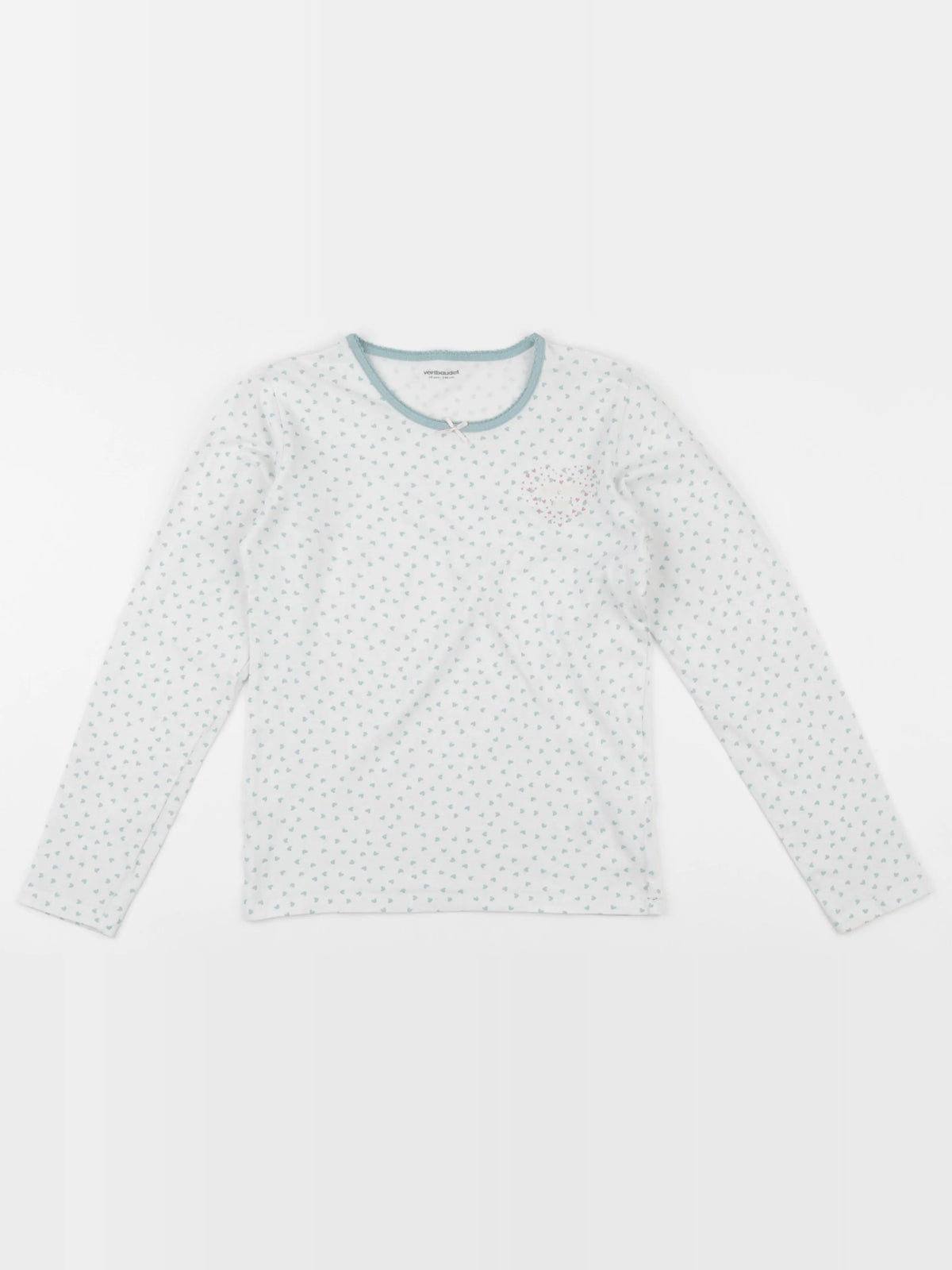 Vertbaudet - maillot de corps blanc, vert - 10 ans