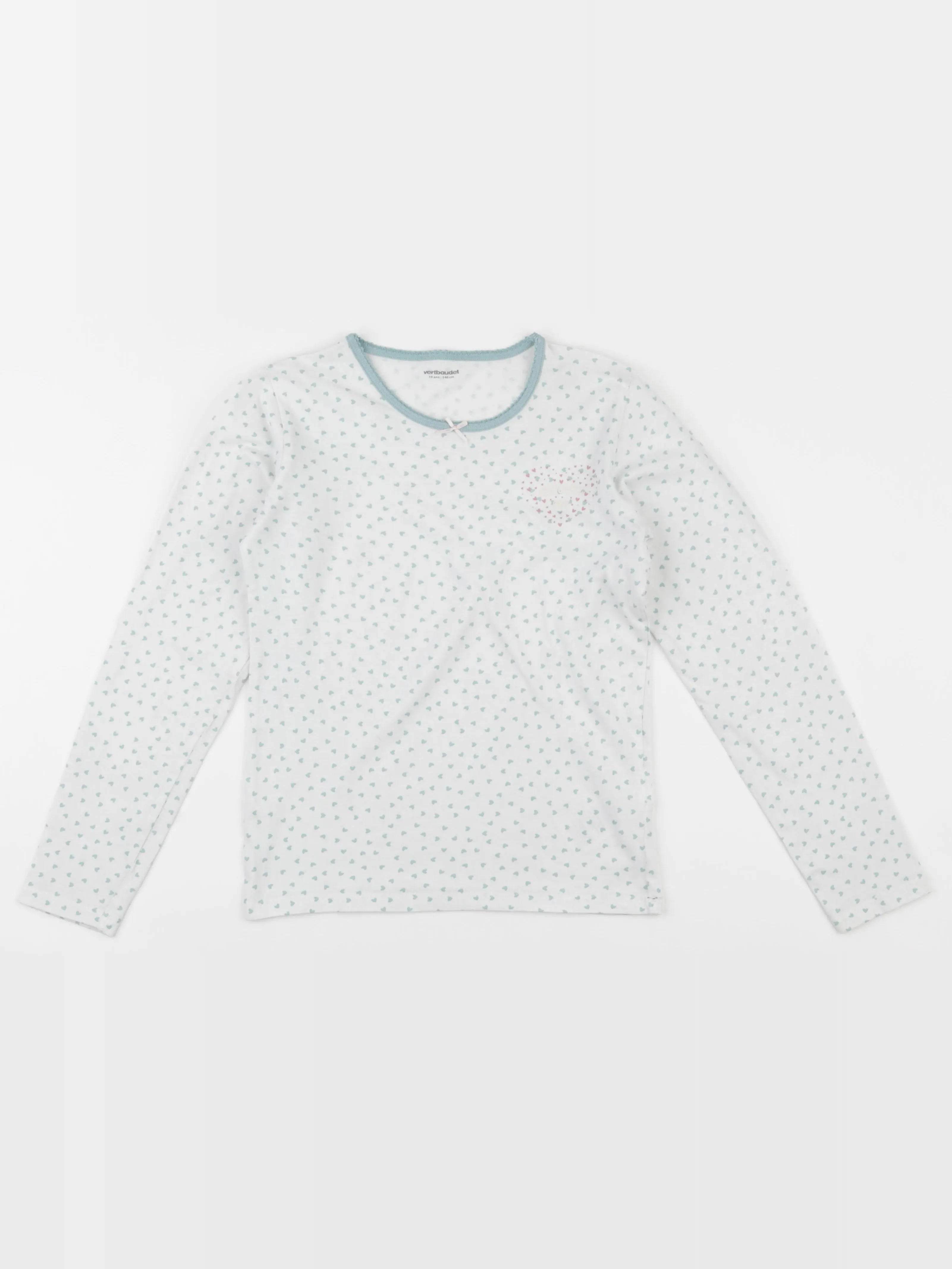 Vertbaudet - maillot de corps blanc, vert - 10 ans