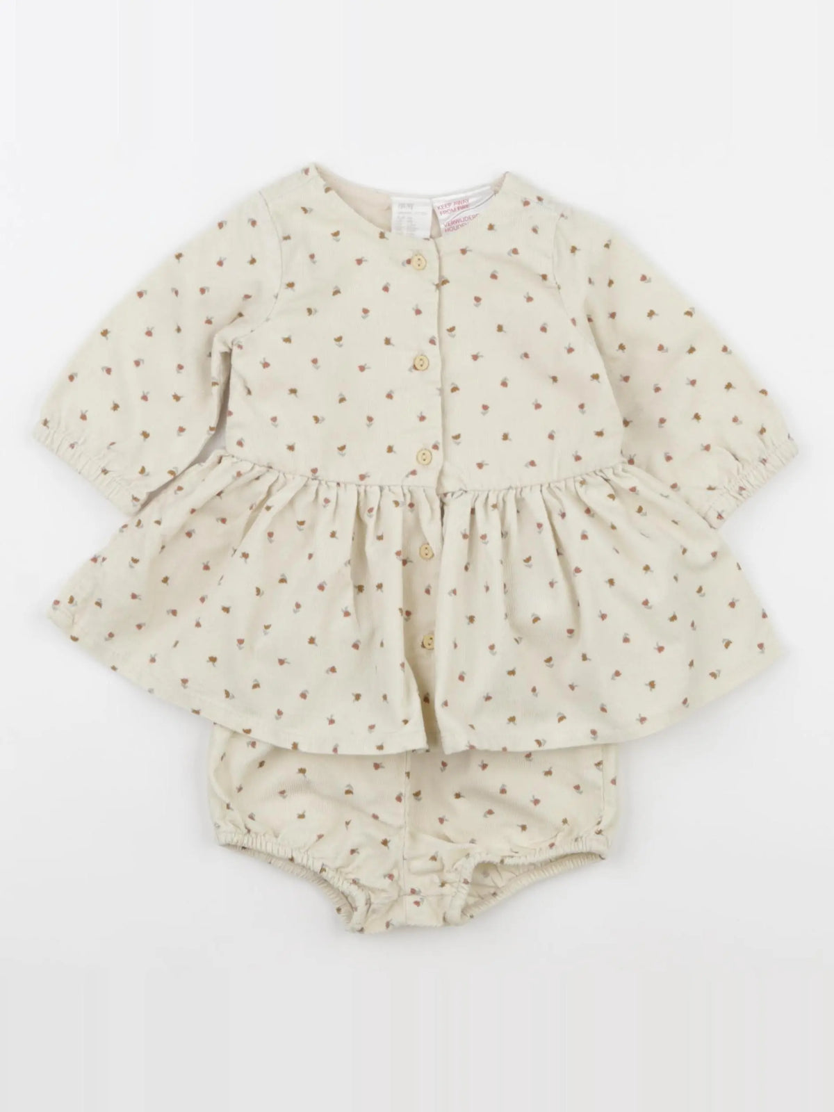 H&M - robe beige - 1/2 mois