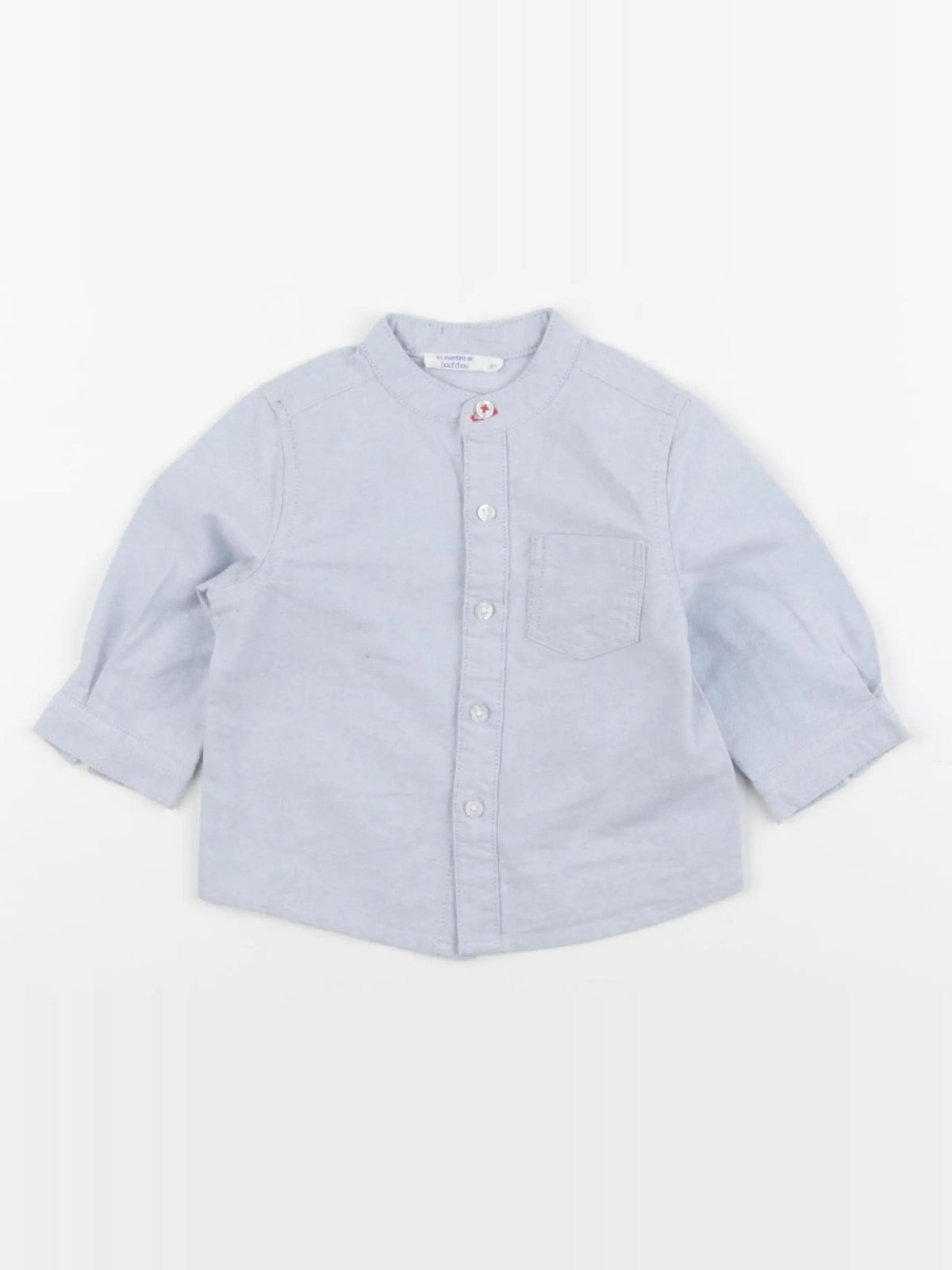 Boutchou - chemise bleu - 6 mois