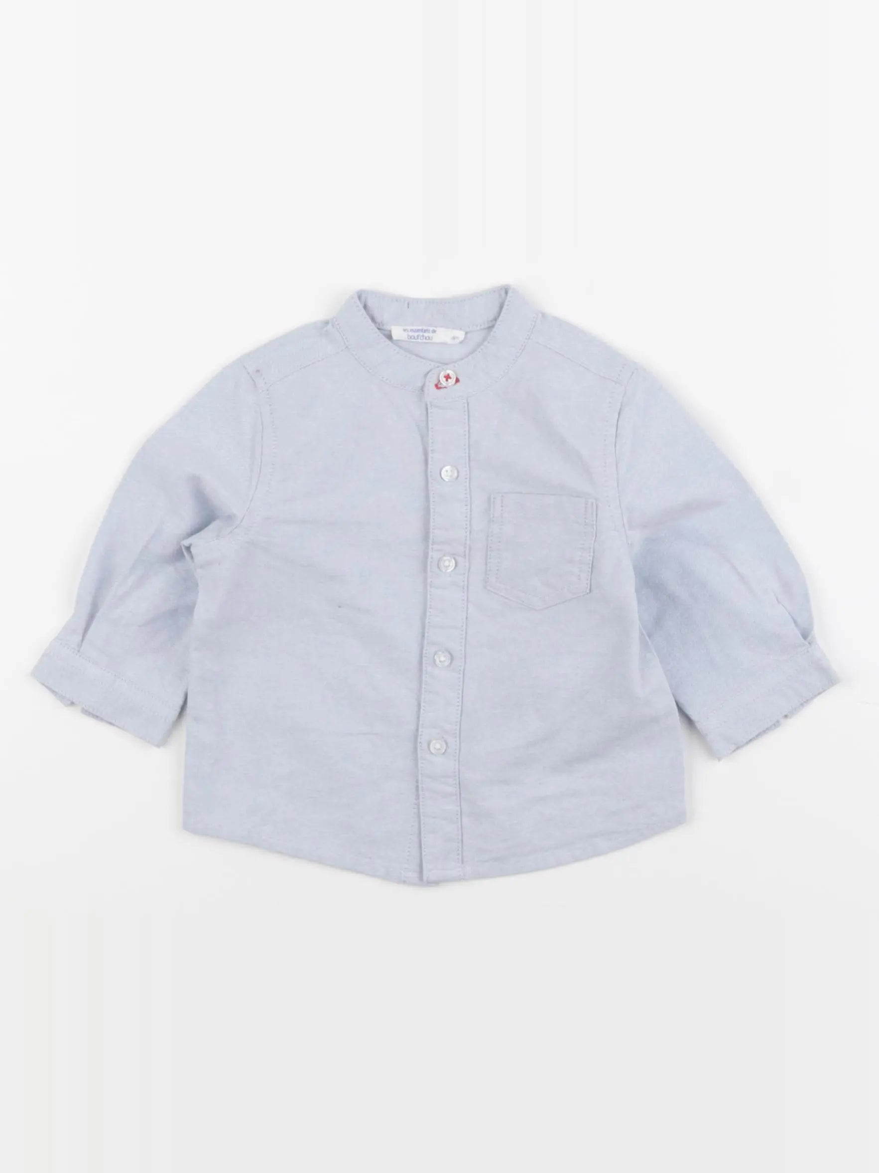 Boutchou - chemise bleu - 6 mois