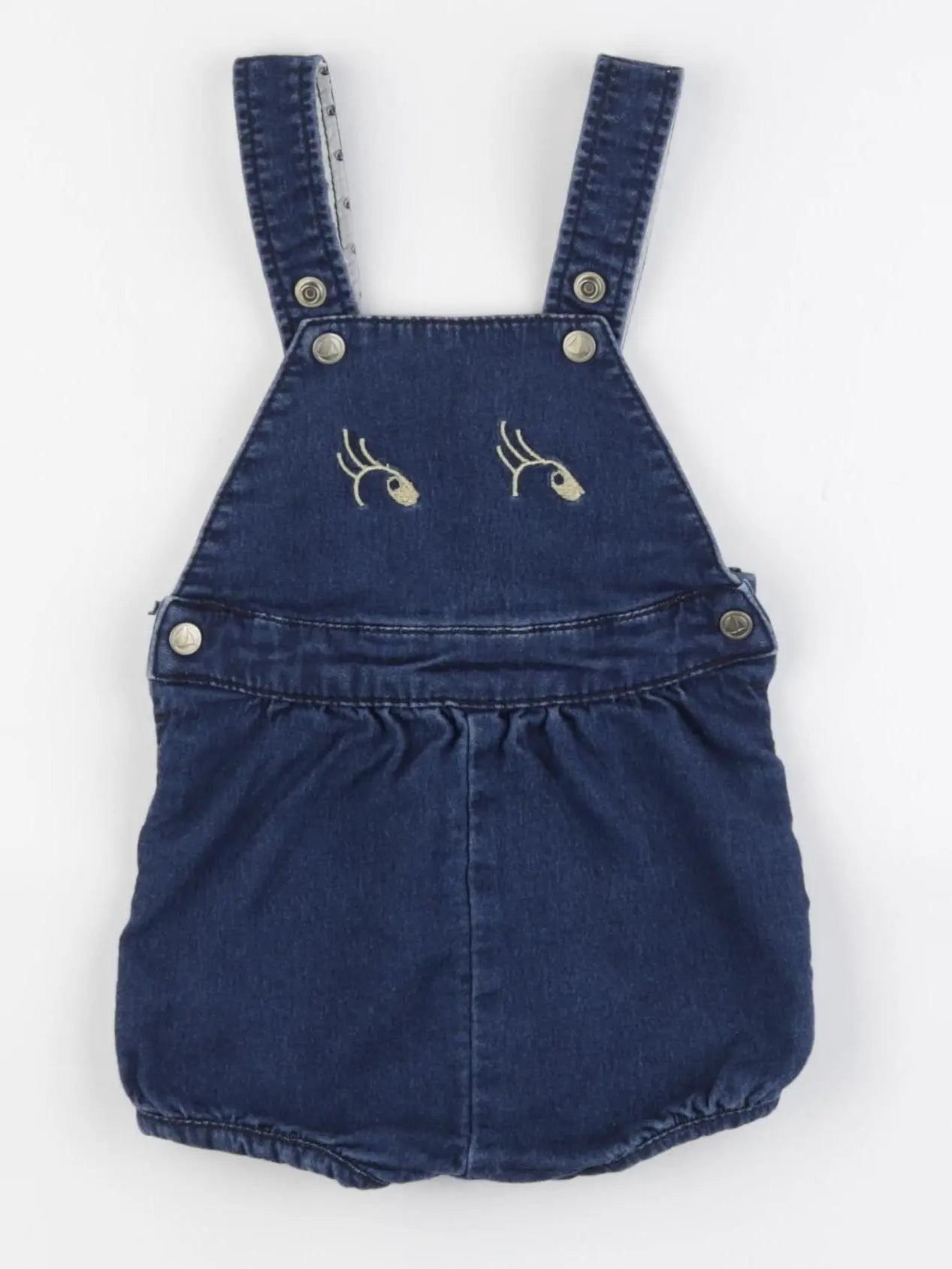 Petit Bateau - salopette bleu, or - 6 mois