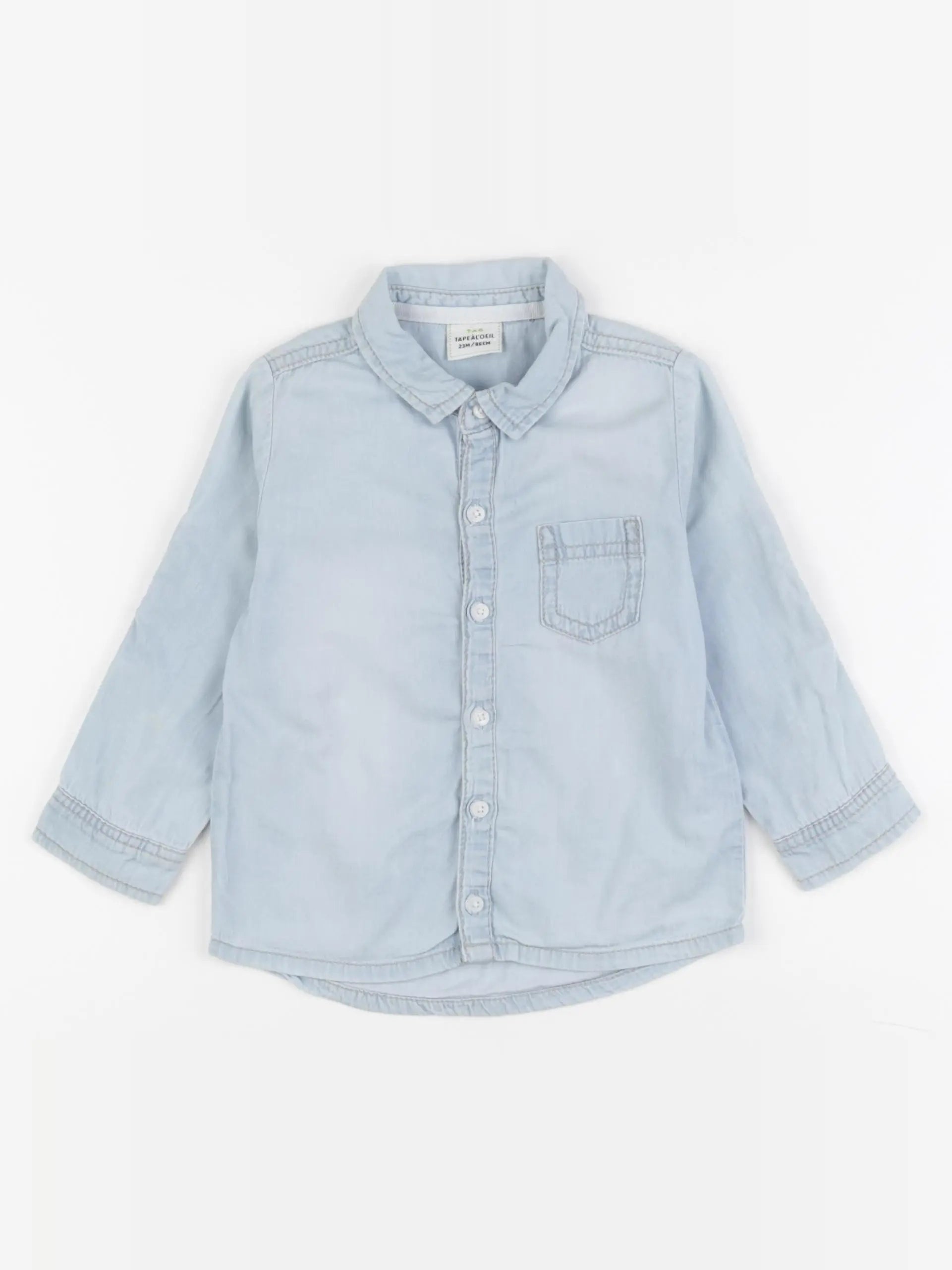 Tape à l'oeil - chemise bleu - 2 ans