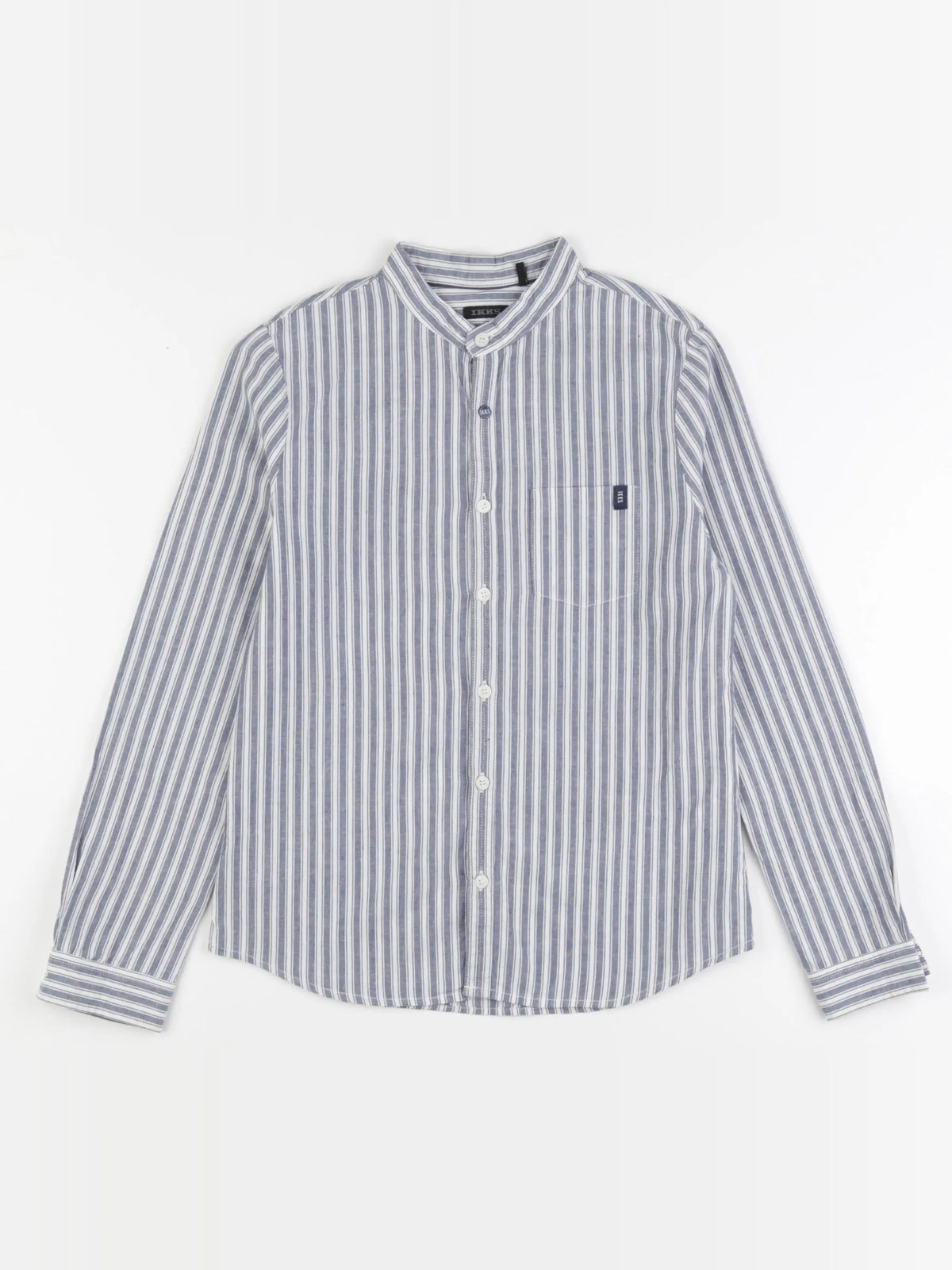 IKKS - chemise bleu, blanc - 10 ans