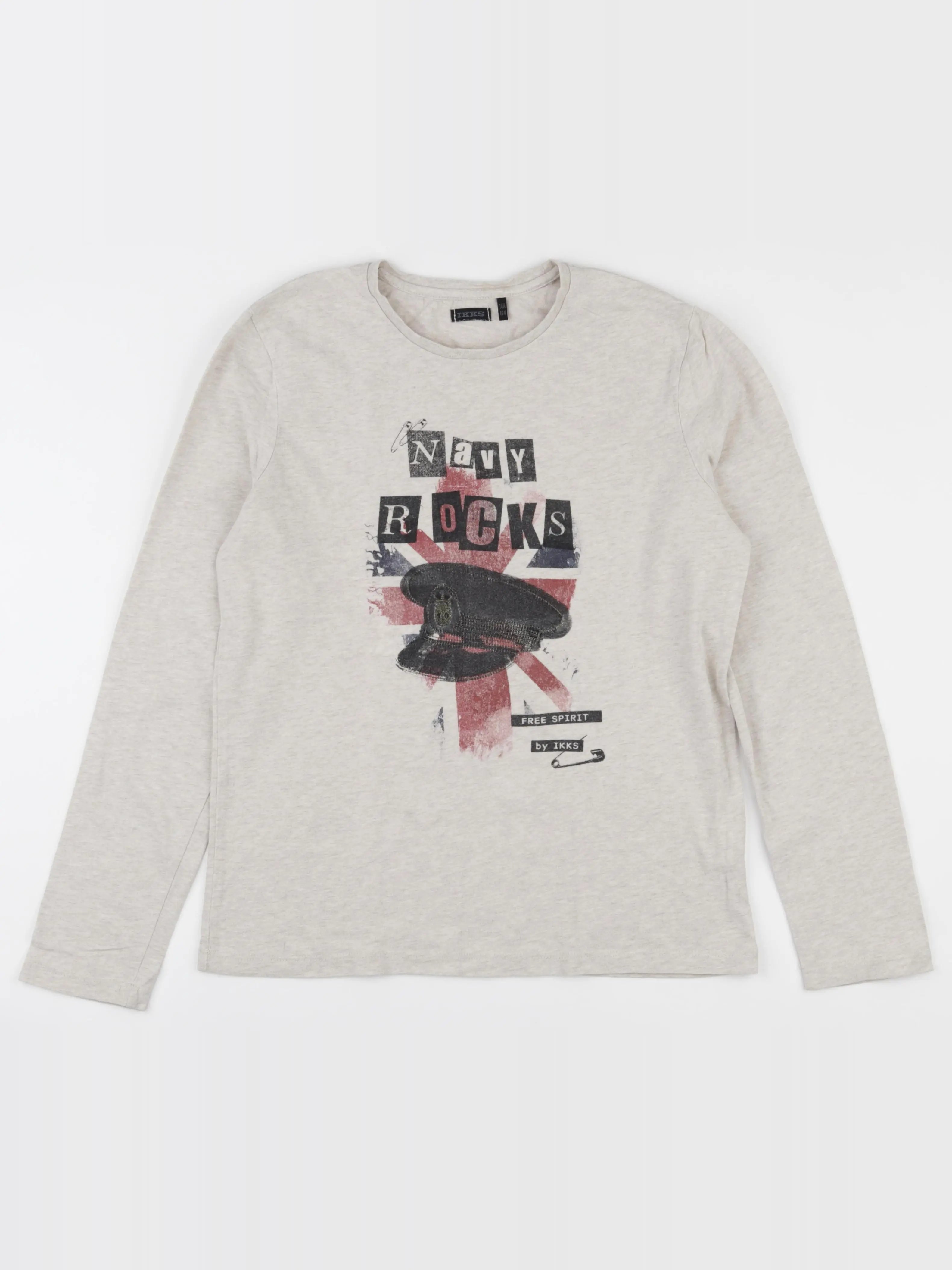 IKKS - tee-shirt beige - 14 ans