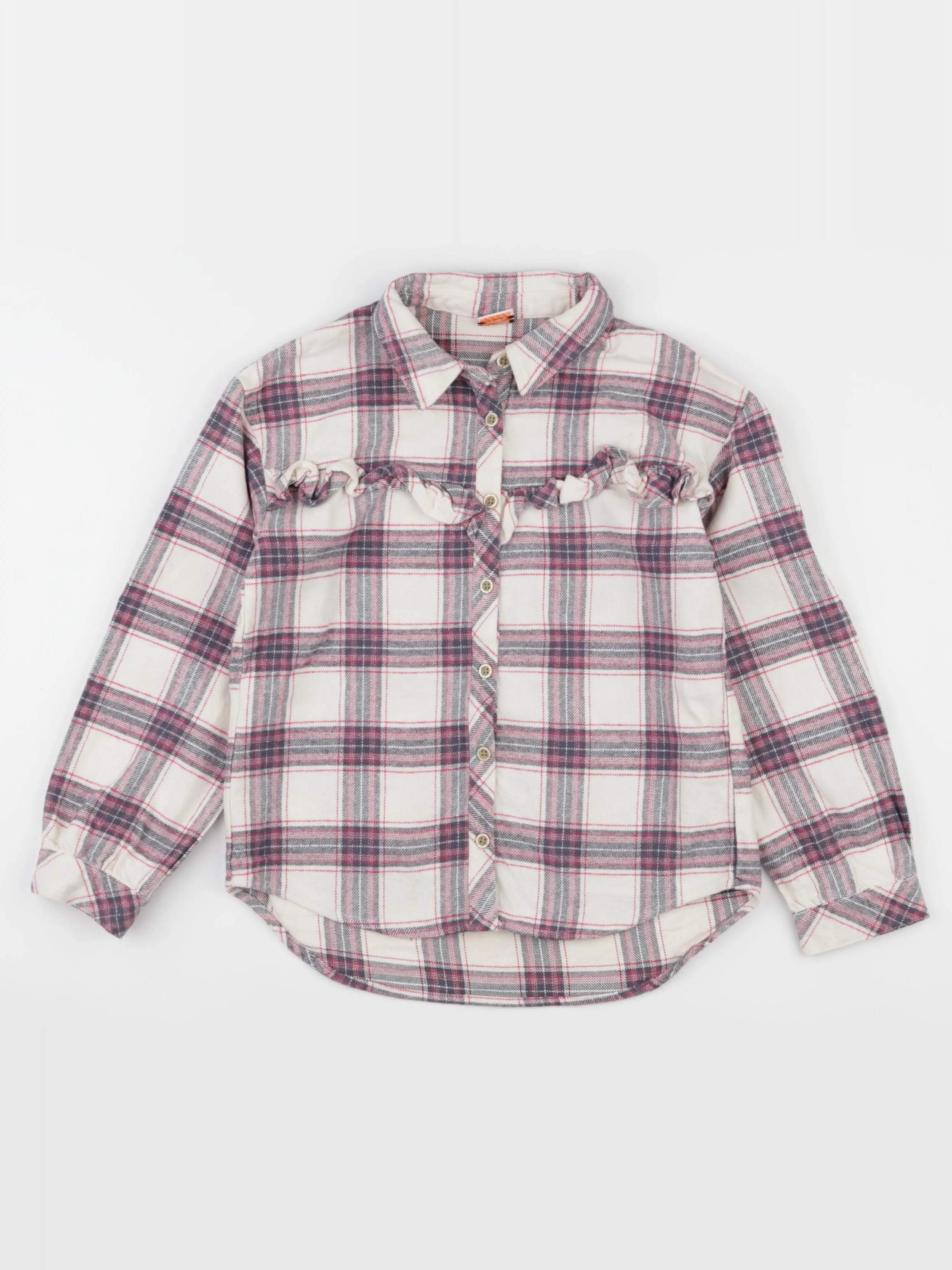 Tape à l'oeil -  Sur-chemise blanc, rose - 10 ans