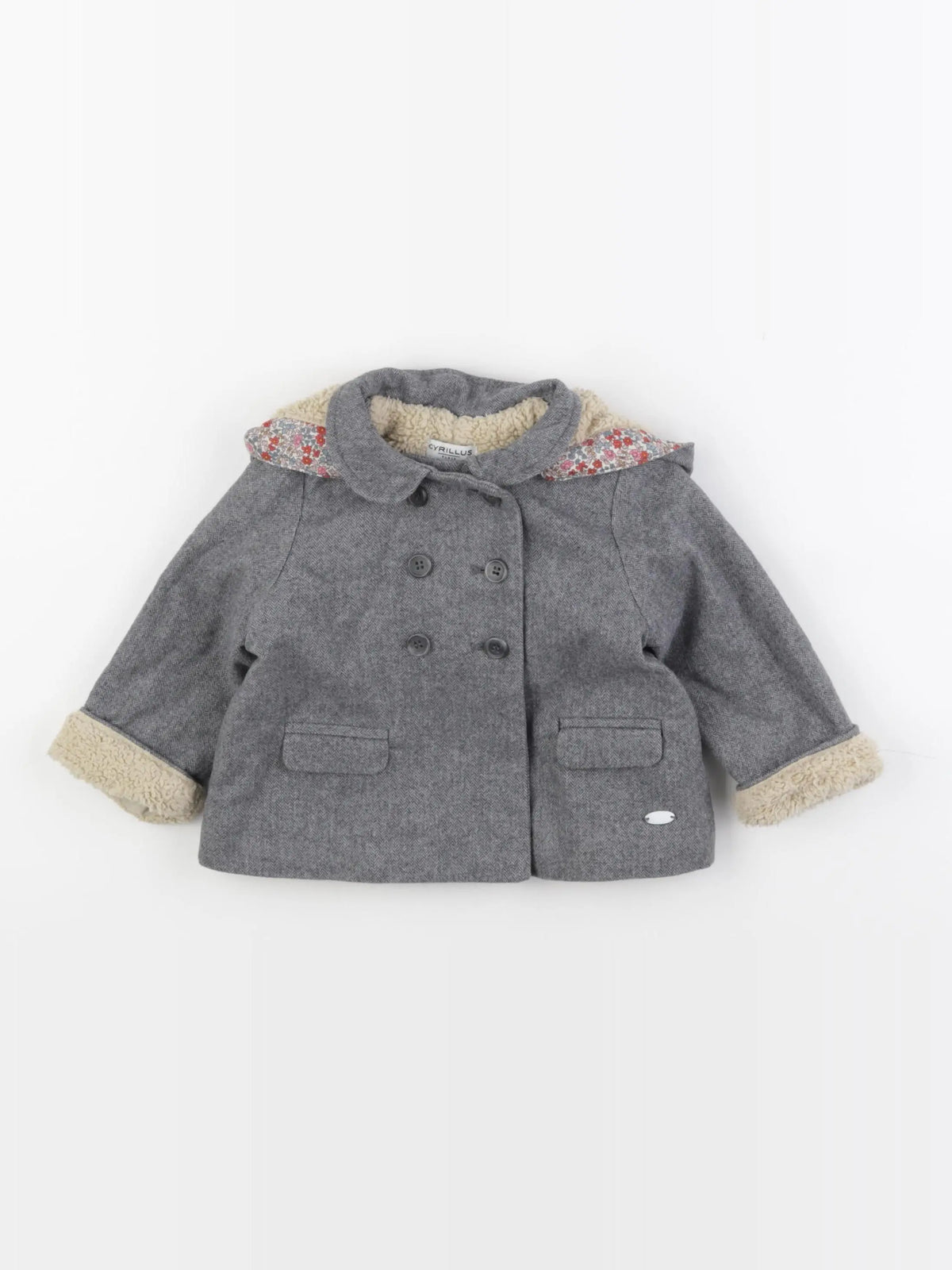 Cyrillus - manteau gris - 9 mois