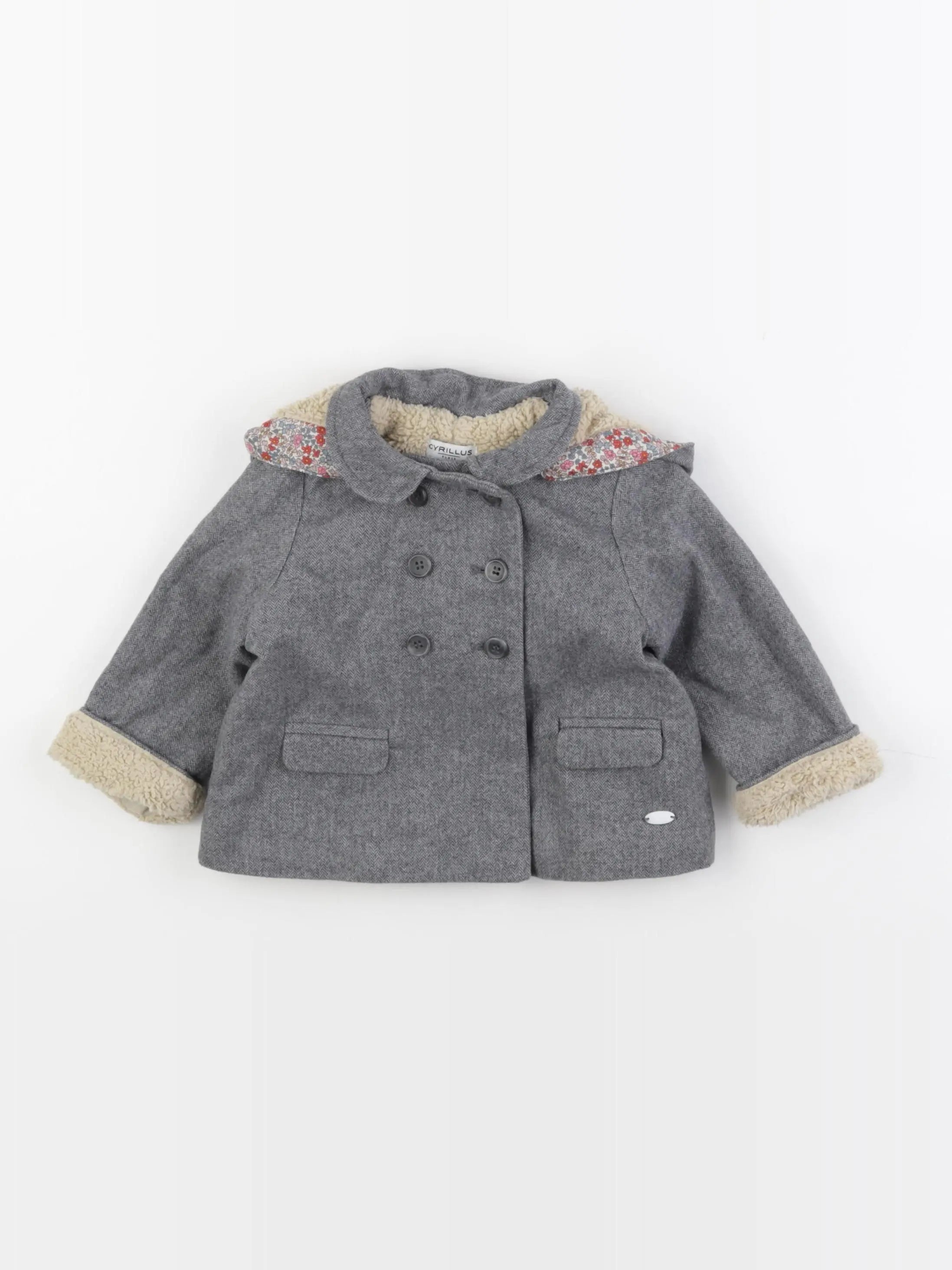 Cyrillus - manteau gris - 9 mois