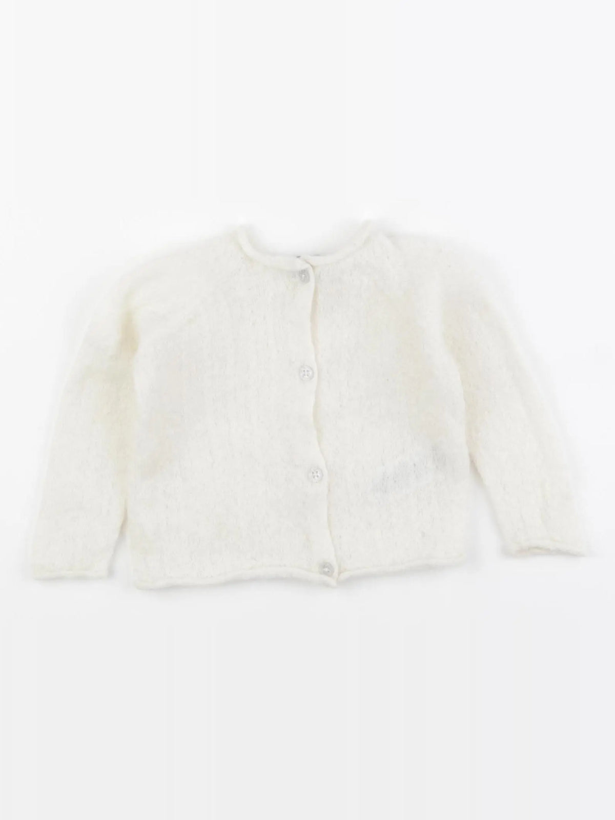 Petit Bateau - gilet blanc, argent - 18 mois