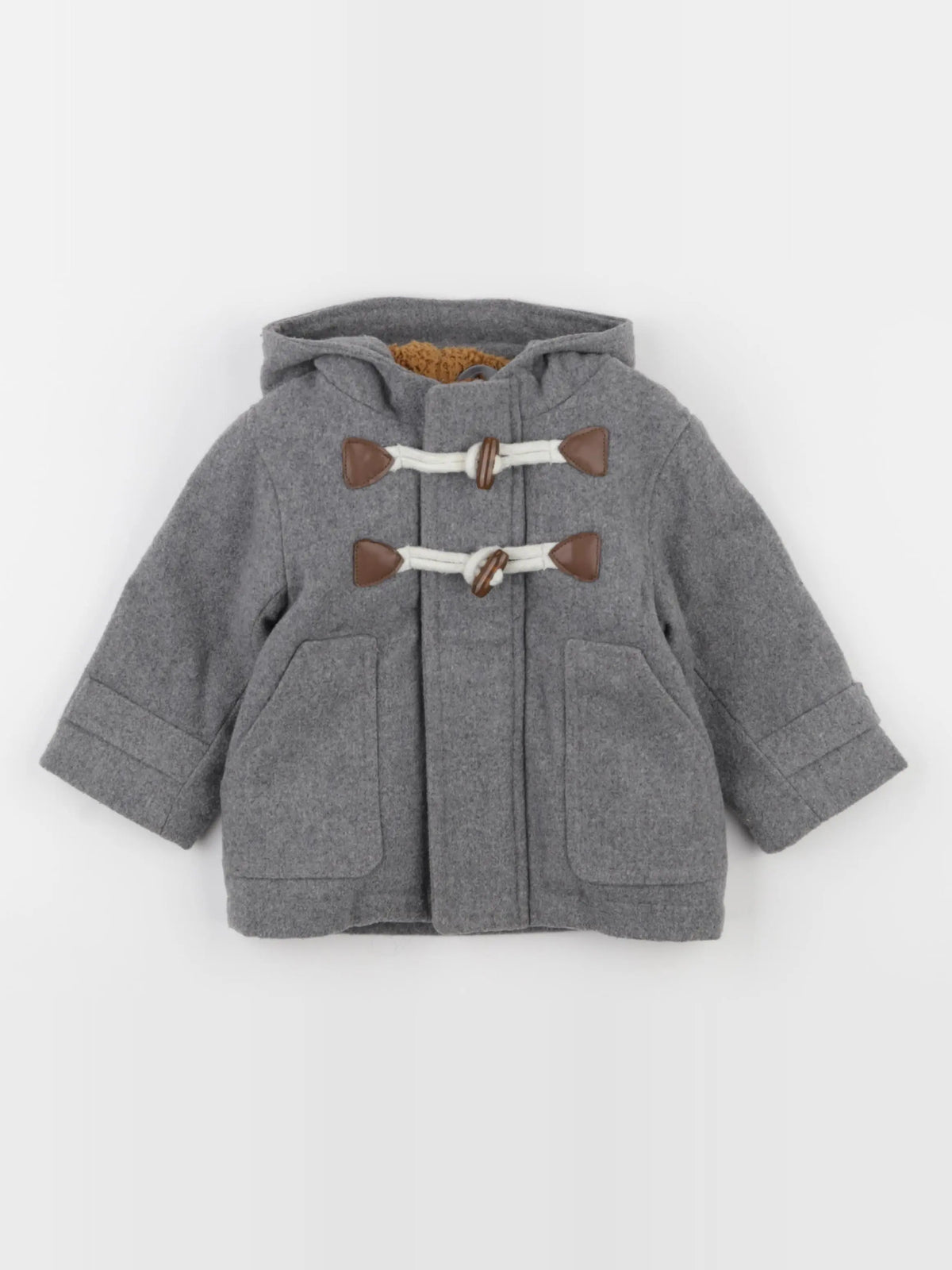 Vertbaudet - manteau gris - 9 mois