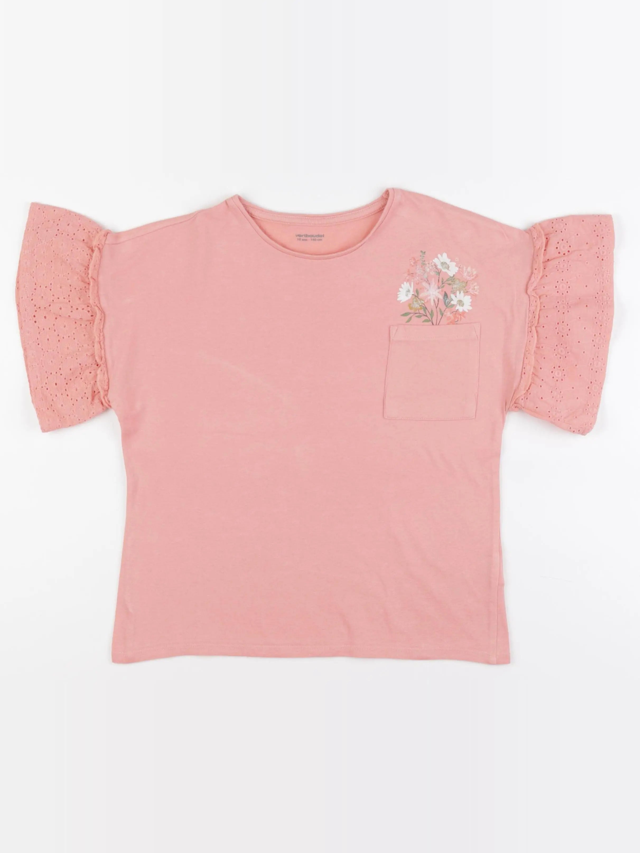 Vertbaudet - tee-shirt rose - 10 ans