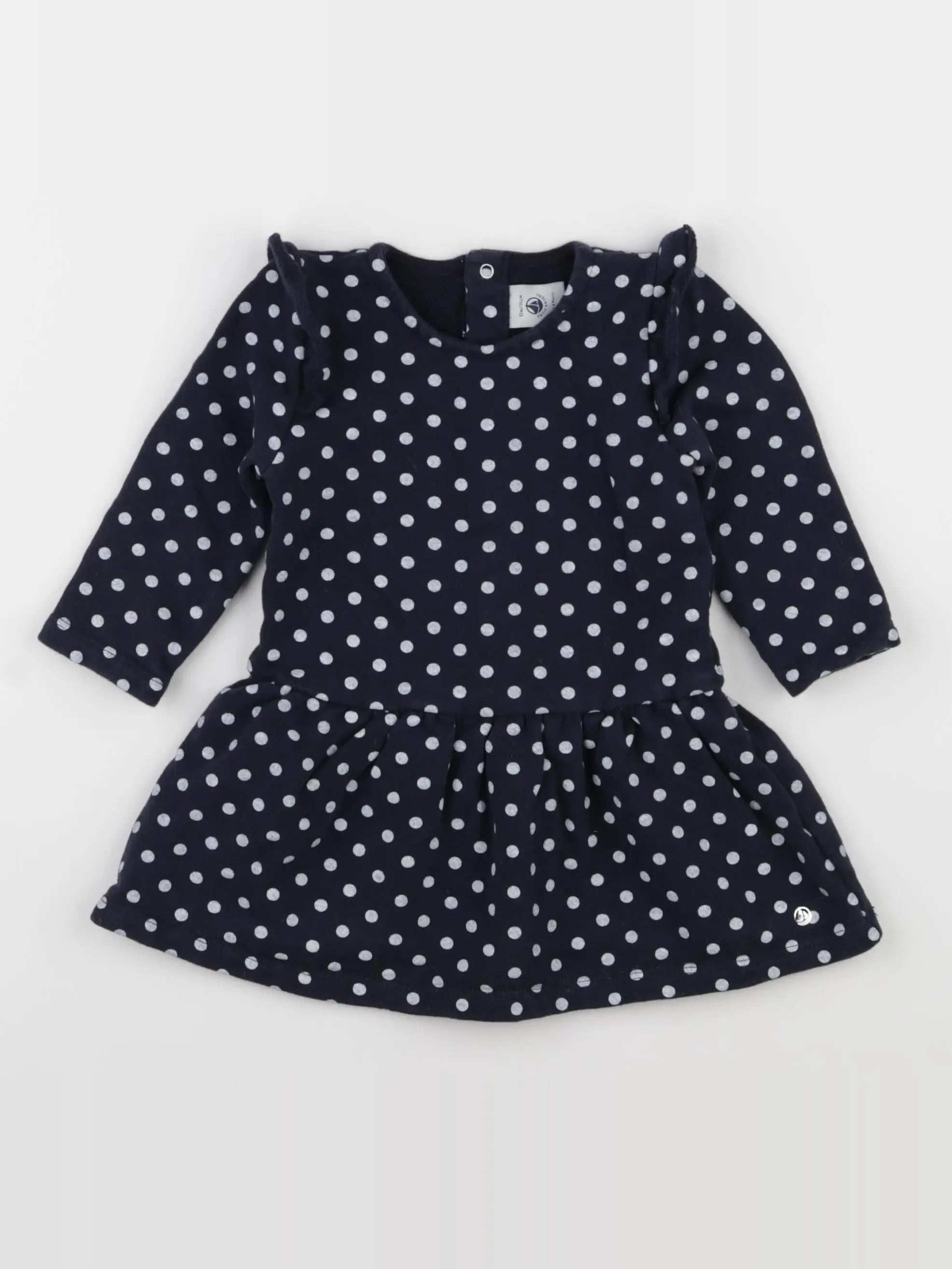 Petit Bateau - robe bleu - 12 mois