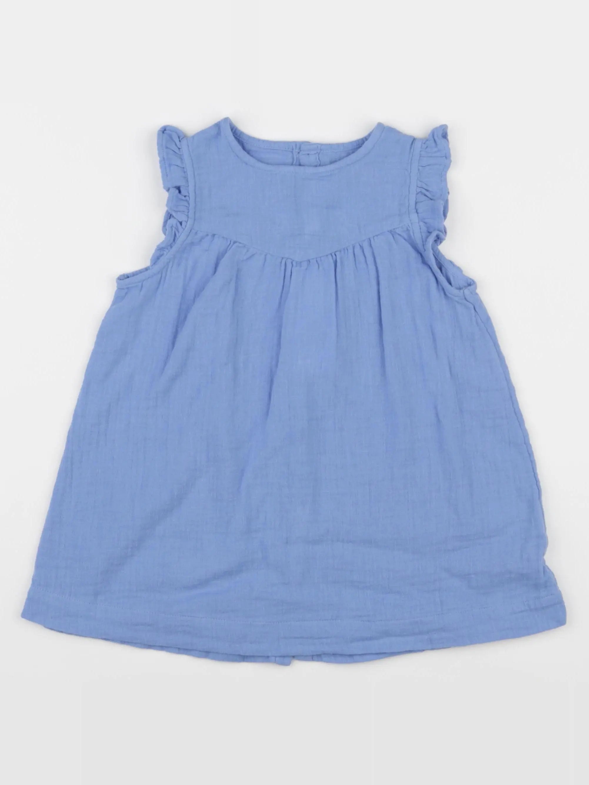 Petit Bateau - robe bleu - 18 mois