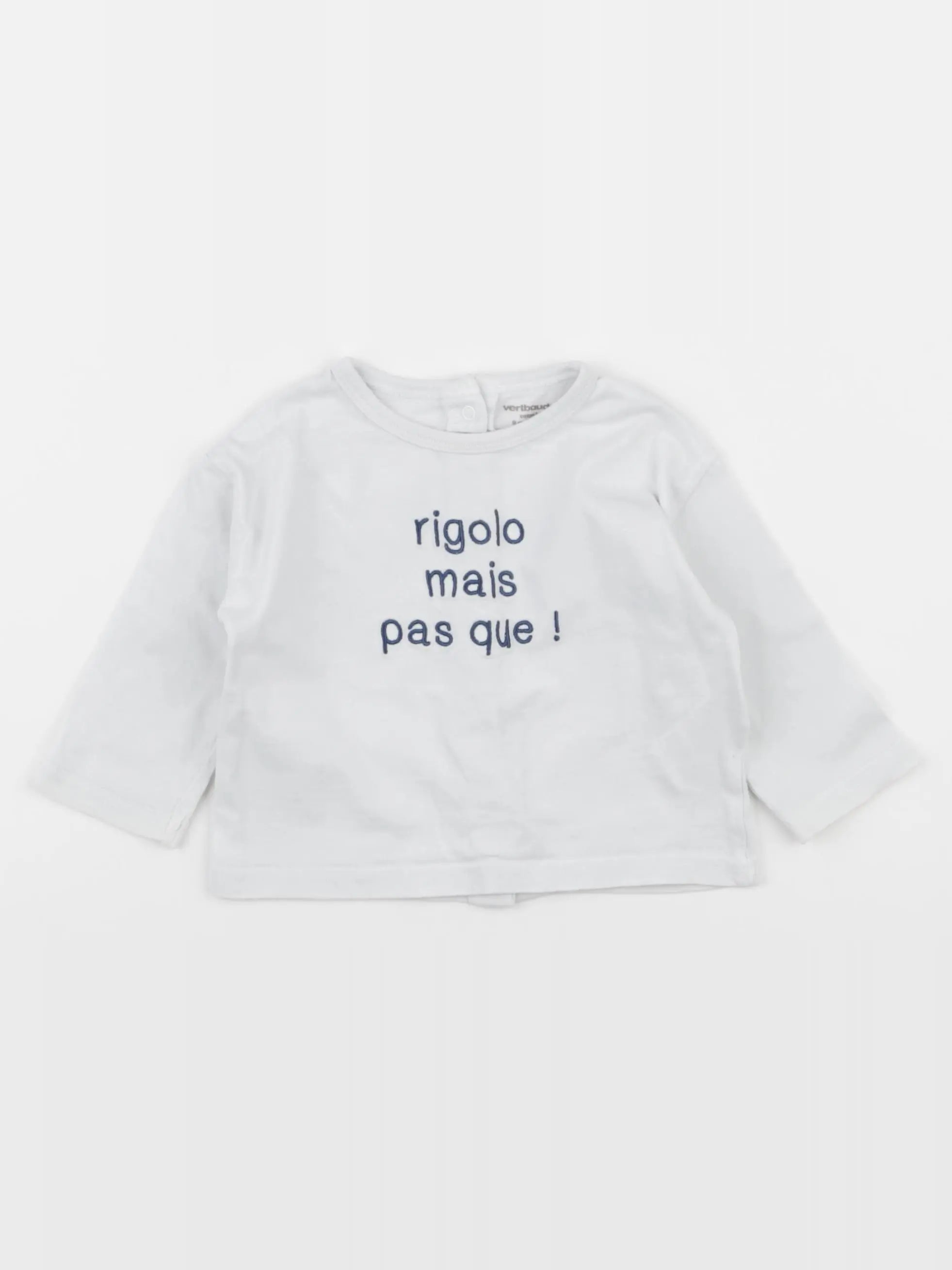 Vertbaudet - tee-shirt blanc - 9 mois
