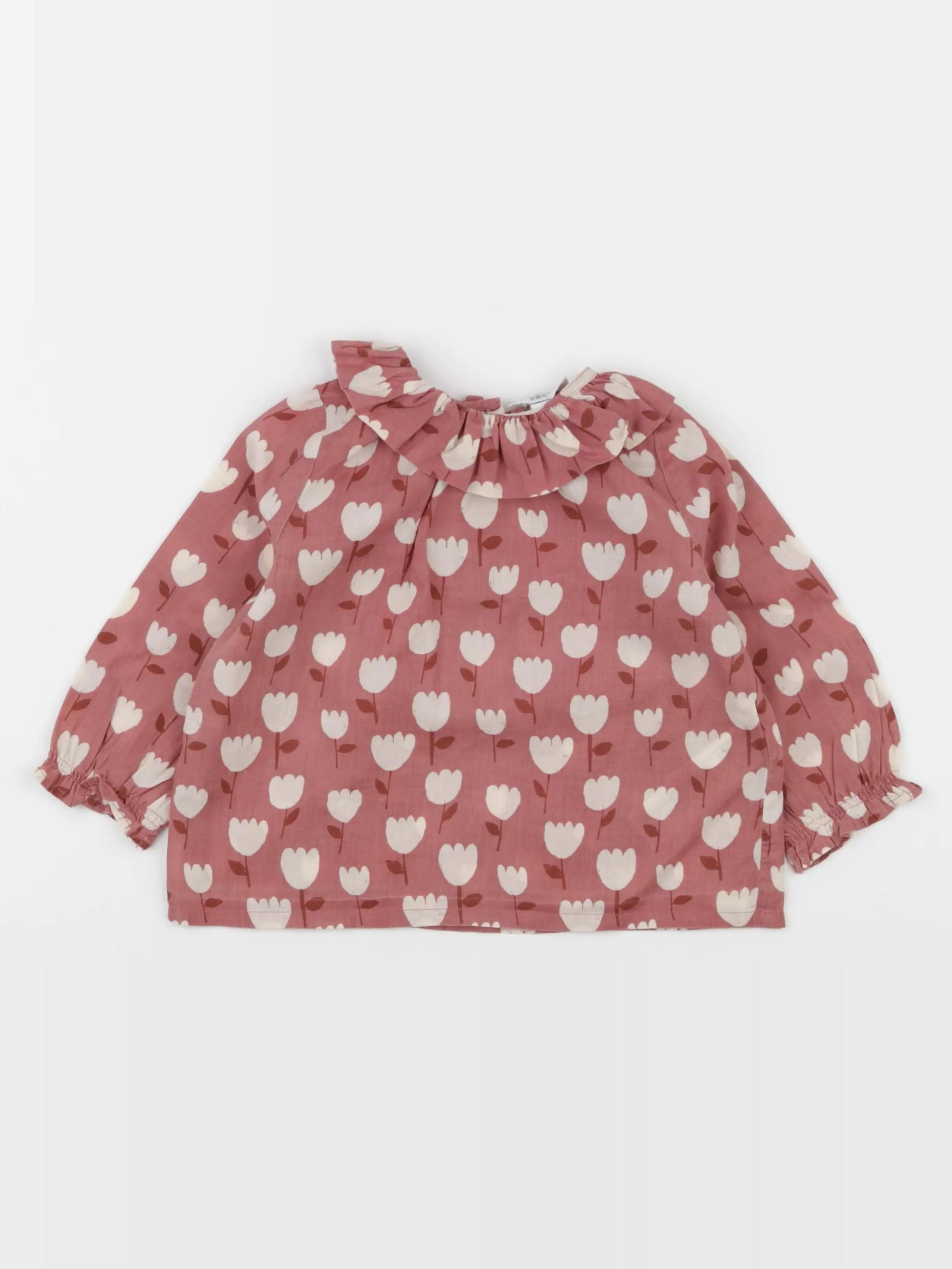 La Redoute - blouse rose - 12 mois