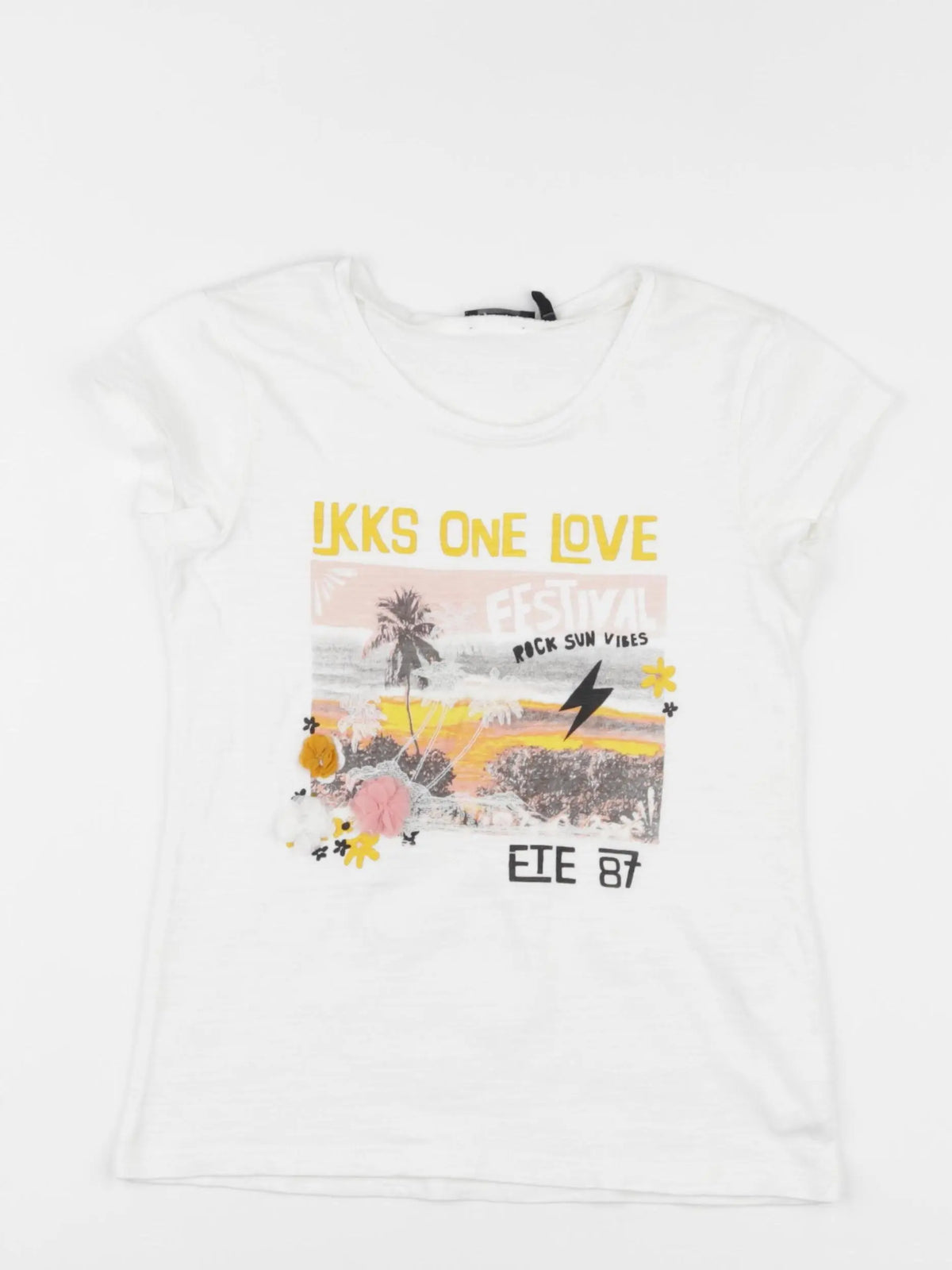 IKKS - tee-shirt blanc - 6 ans