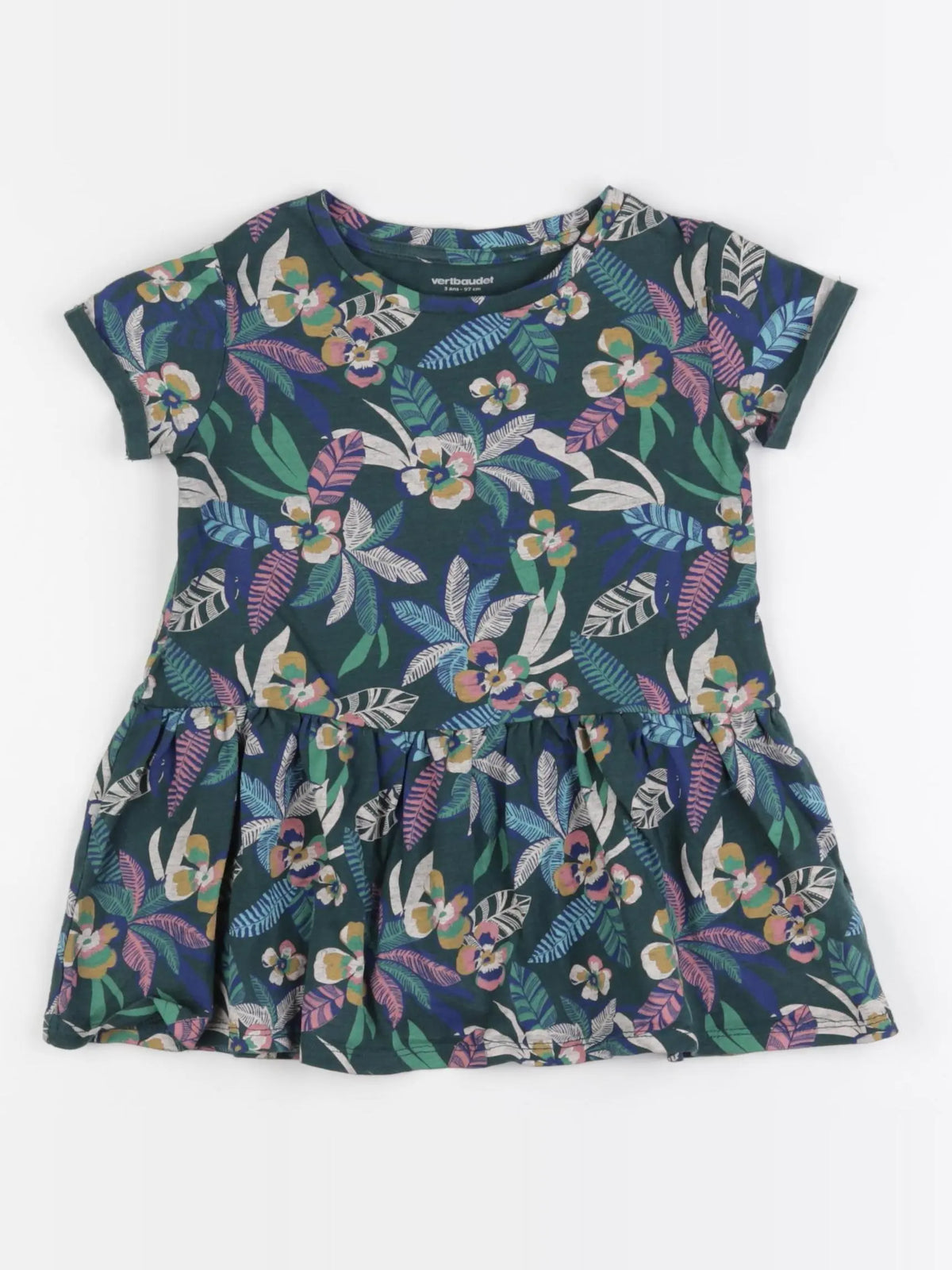 Vertbaudet - robe multicolore - 3 ans