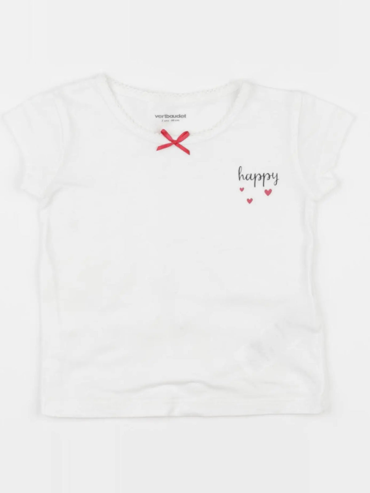 Vertbaudet - maillot de corps blanc - 2 ans